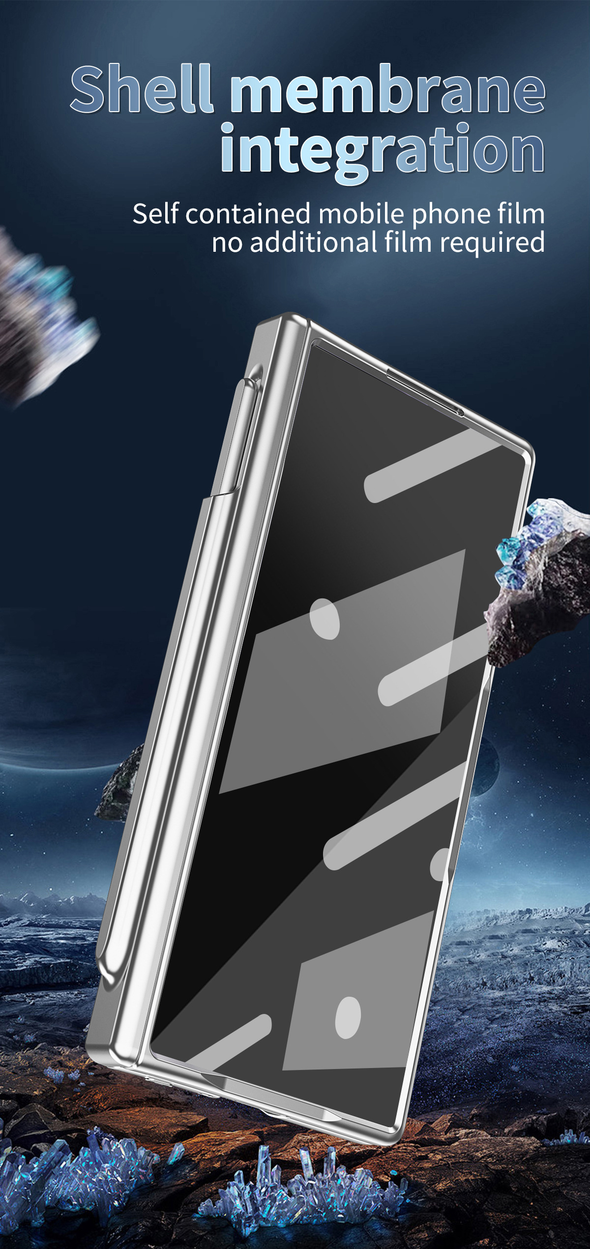 Compatible with Samsung Z Fold8/7/6 phone case, magnetic hinge, pen slot, pen cover, 5/4 full-coverage protective case.