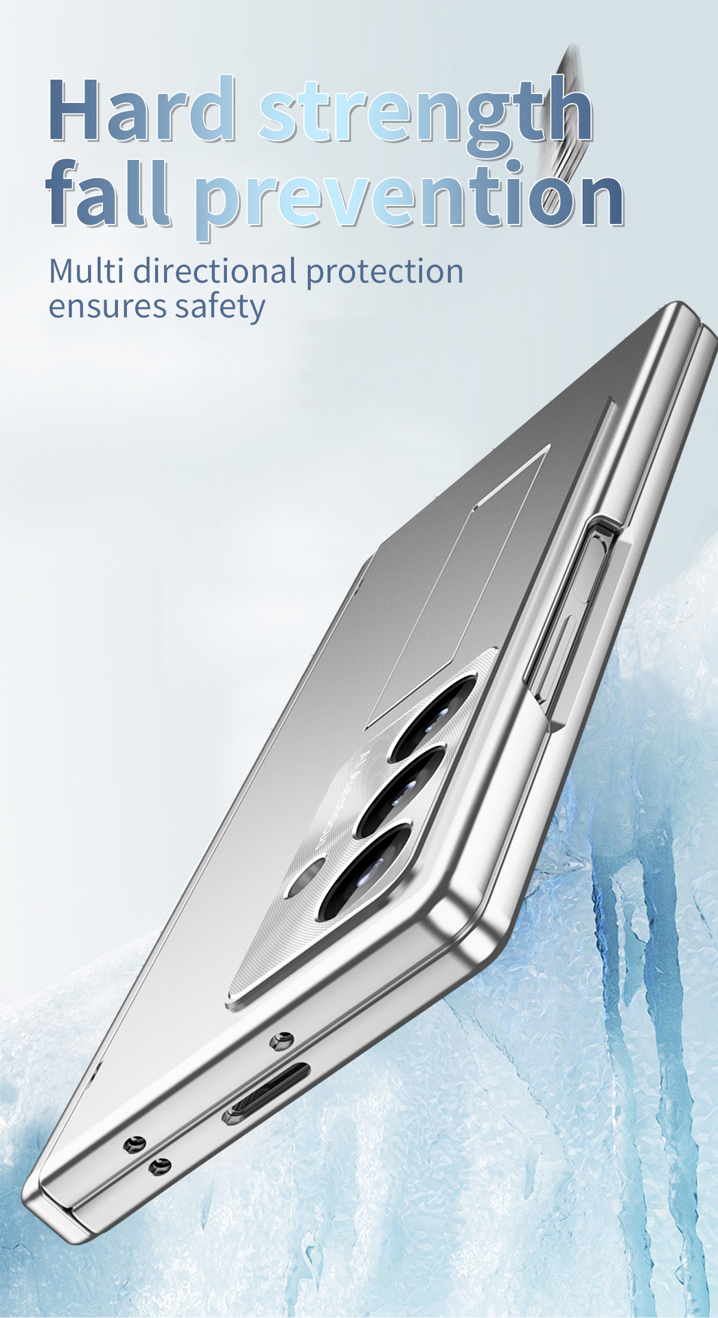 Compatible with Samsung Z Fold8/7/6 phone case, magnetic hinge, pen slot, pen cover, 5/4 full-coverage protective case.