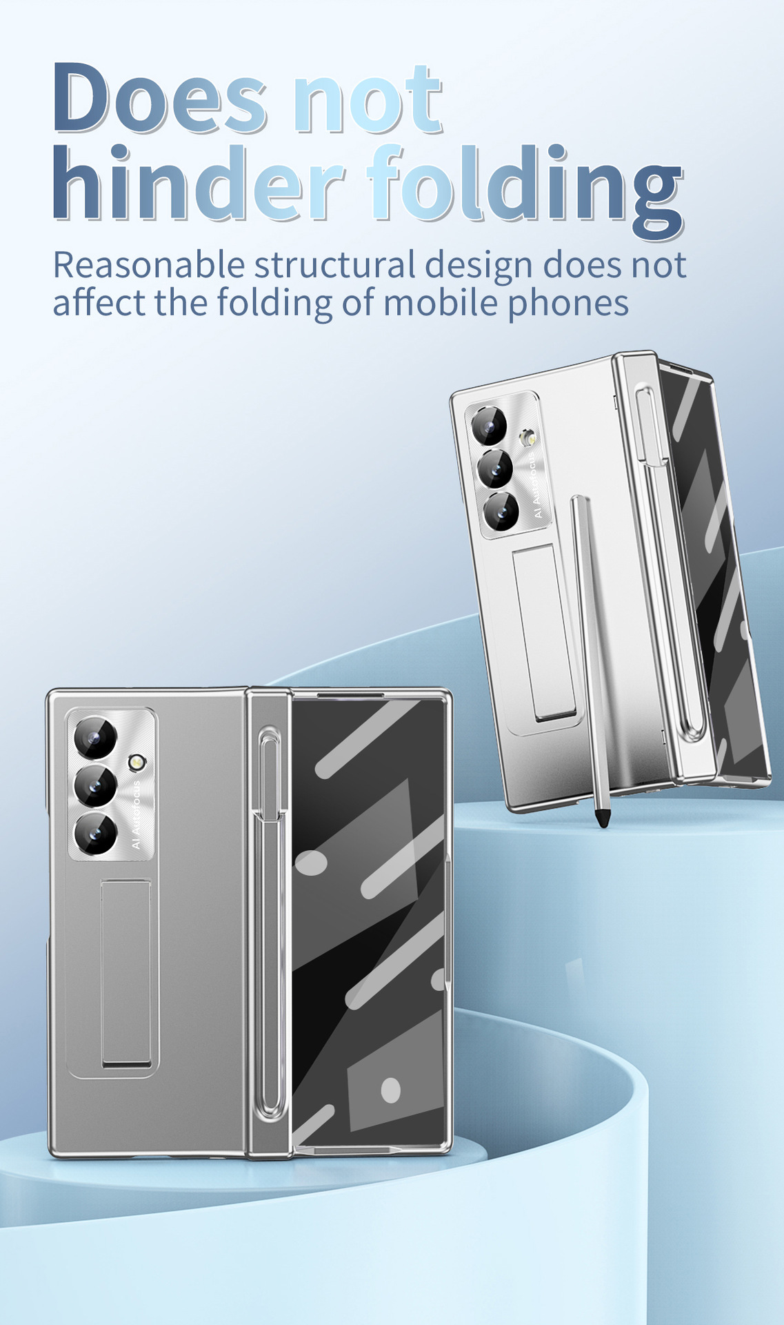 Compatible with Samsung Z Fold8/7/6 phone case, magnetic hinge, pen slot, pen cover, 5/4 full-coverage protective case.