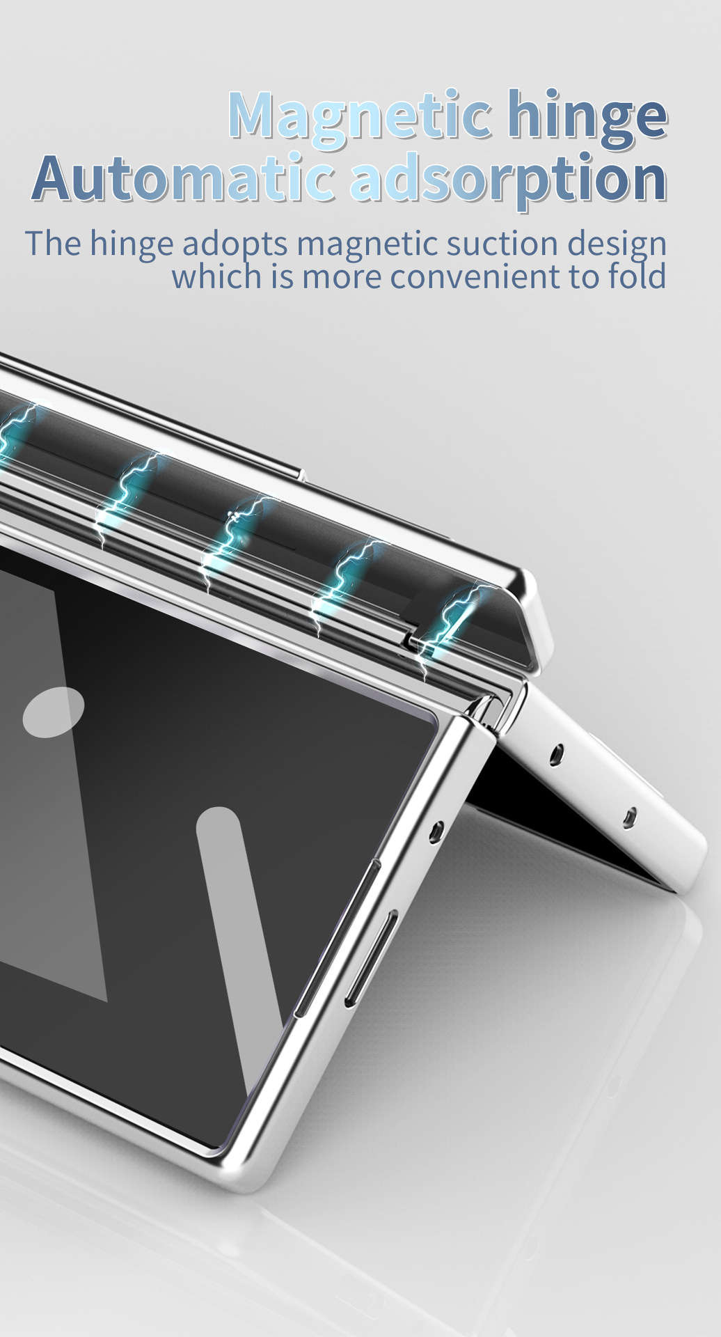 Compatible with Samsung Z Fold8/7/6 phone case, magnetic hinge, pen slot, pen cover, 5/4 full-coverage protective case.
