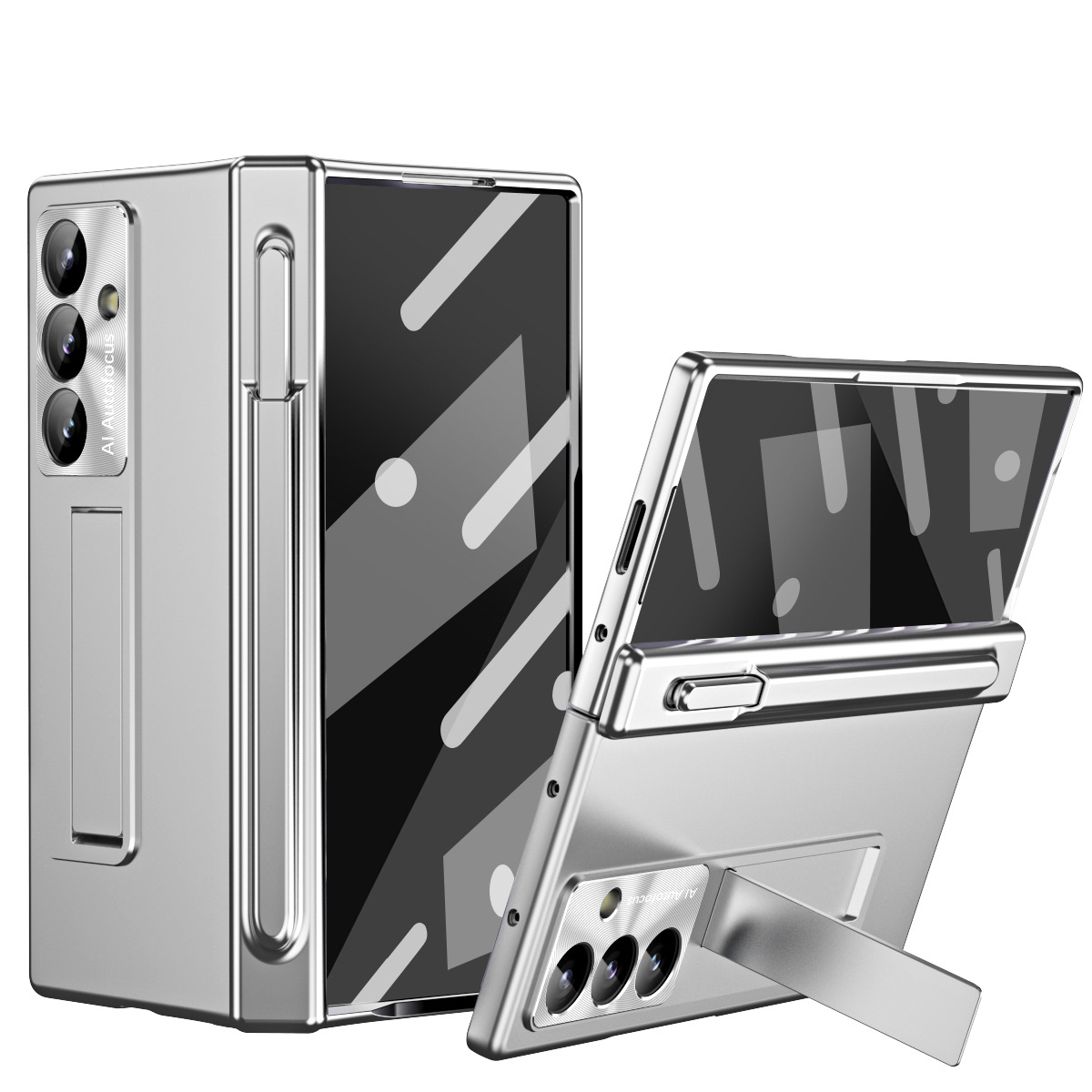Compatible with Samsung Z Fold8/7/6 phone case, magnetic hinge, pen slot, pen cover, 5/4 full-coverage protective case.