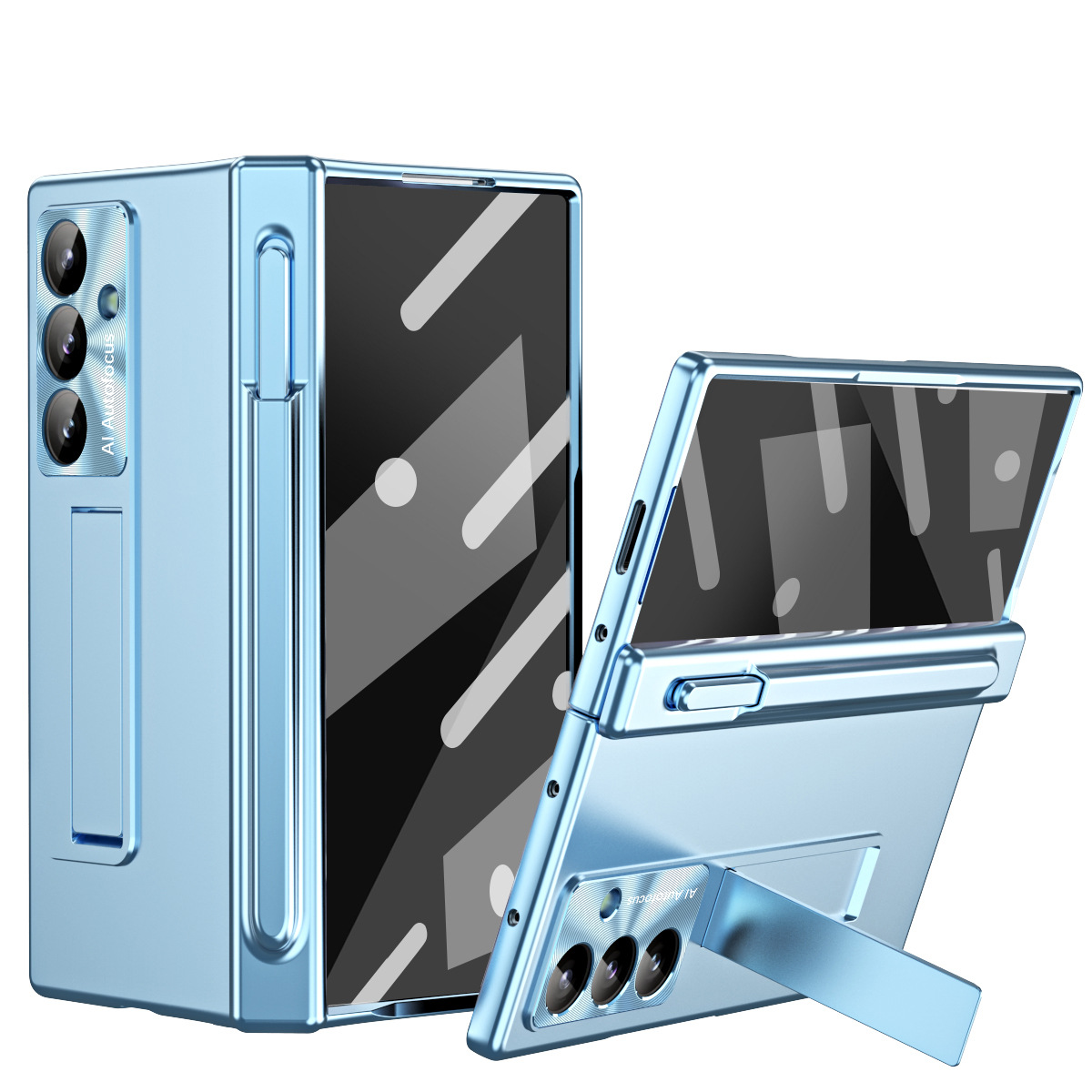 Compatible with Samsung Z Fold8/7/6 phone case, magnetic hinge, pen slot, pen cover, 5/4 full-coverage protective case.