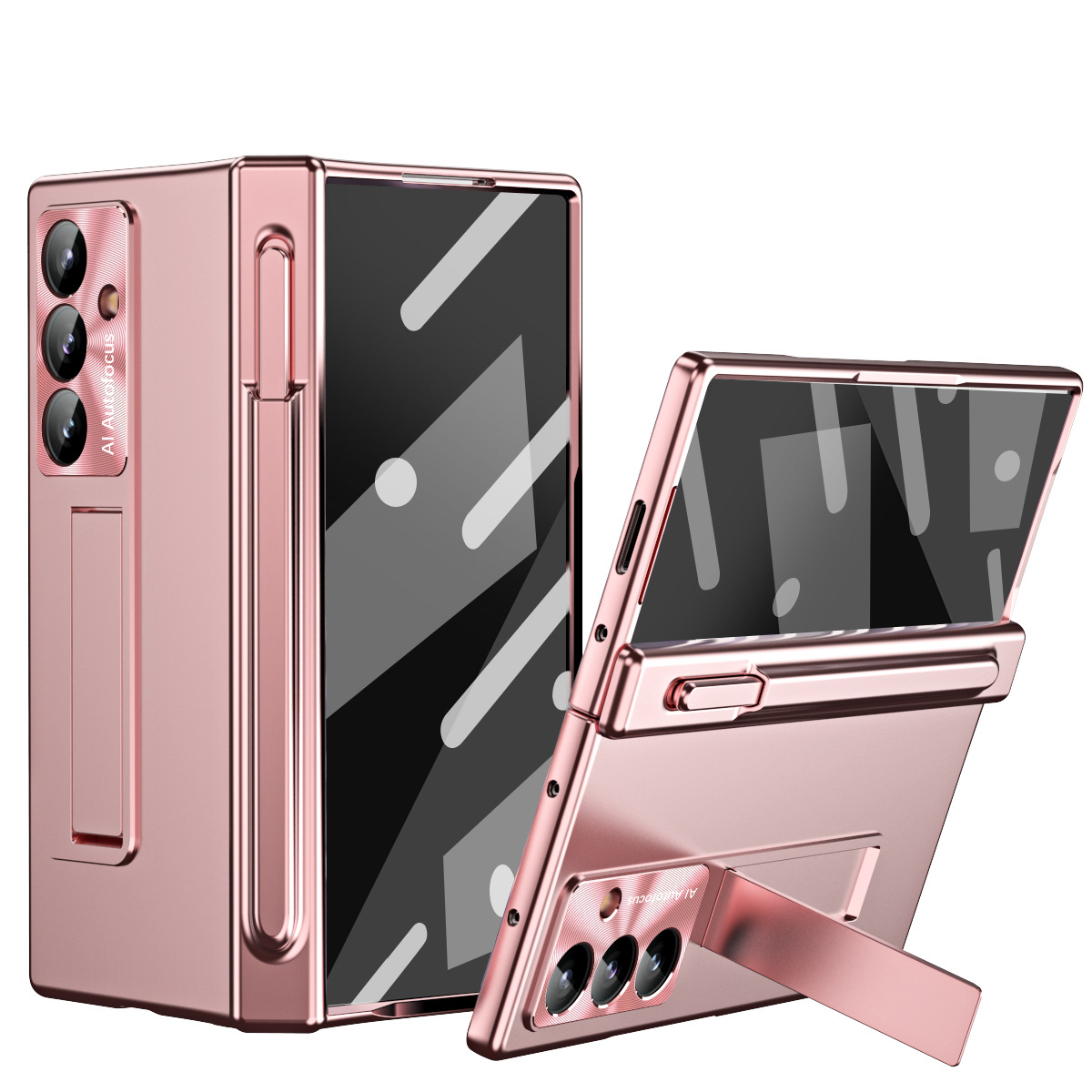 Compatible with Samsung Z Fold8/7/6 phone case, magnetic hinge, pen slot, pen cover, 5/4 full-coverage protective case.