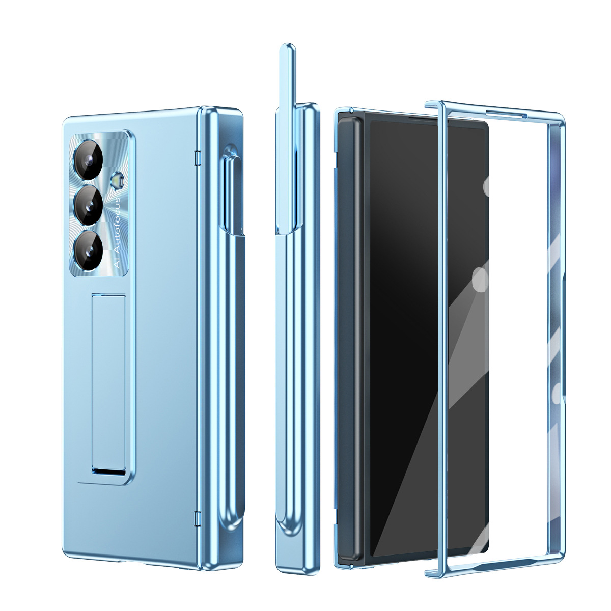 Compatible with Samsung Z Fold8/7/6 phone case, magnetic hinge, pen slot, pen cover, 5/4 full-coverage protective case.