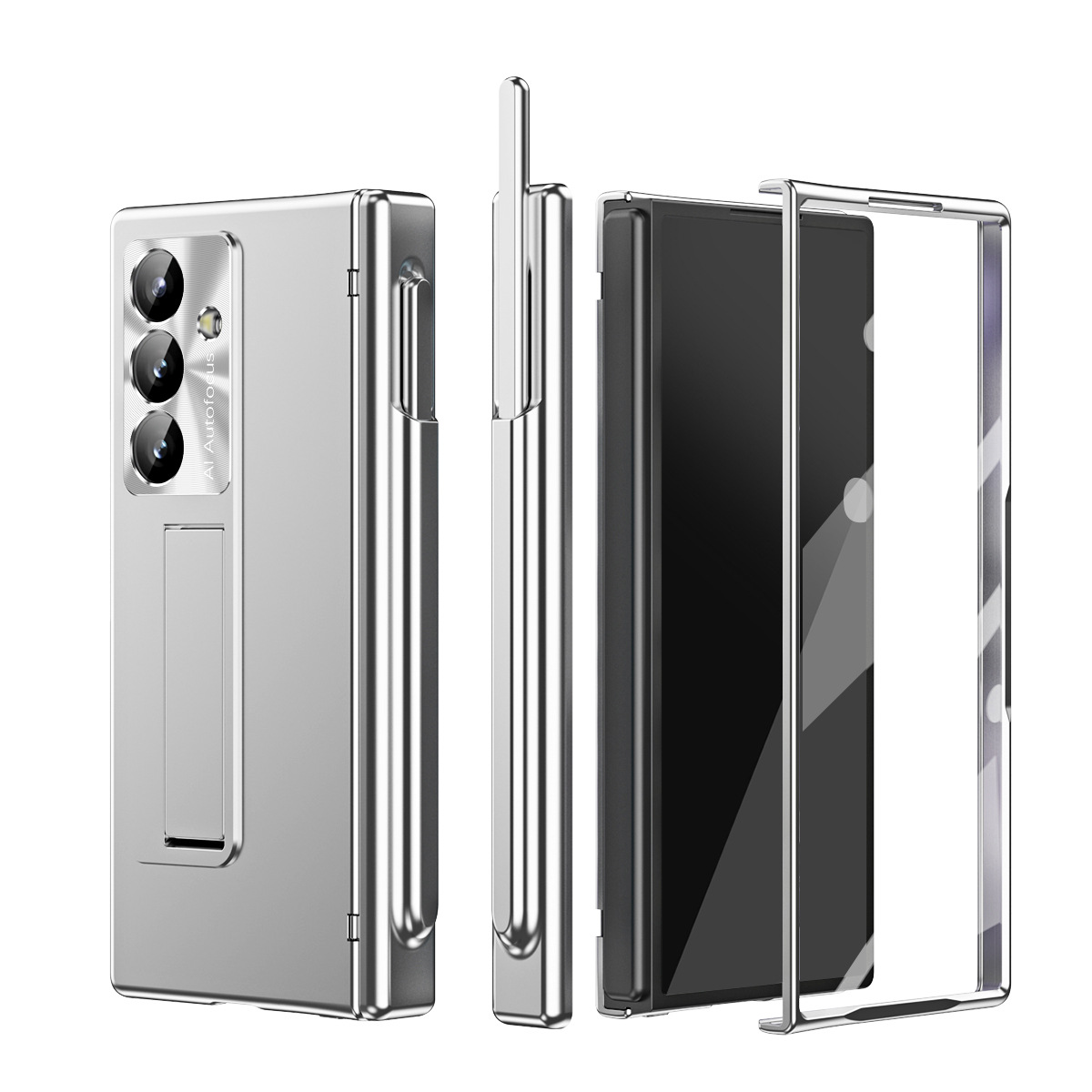 Compatible with Samsung Z Fold8/7/6 phone case, magnetic hinge, pen slot, pen cover, 5/4 full-coverage protective case.
