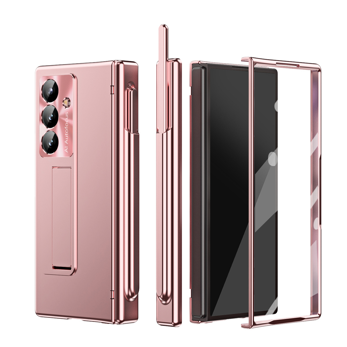 Compatible with Samsung Z Fold8/7/6 phone case, magnetic hinge, pen slot, pen cover, 5/4 full-coverage protective case.