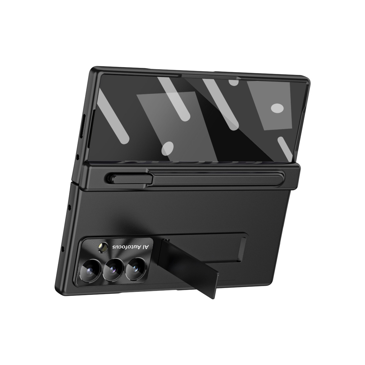 Compatible with Samsung Z Fold8/7/6 phone case, magnetic hinge, pen slot, pen cover, 5/4 full-coverage protective case.