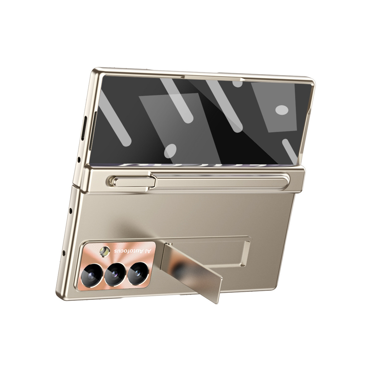 Compatible with Samsung Z Fold8/7/6 phone case, magnetic hinge, pen slot, pen cover, 5/4 full-coverage protective case.