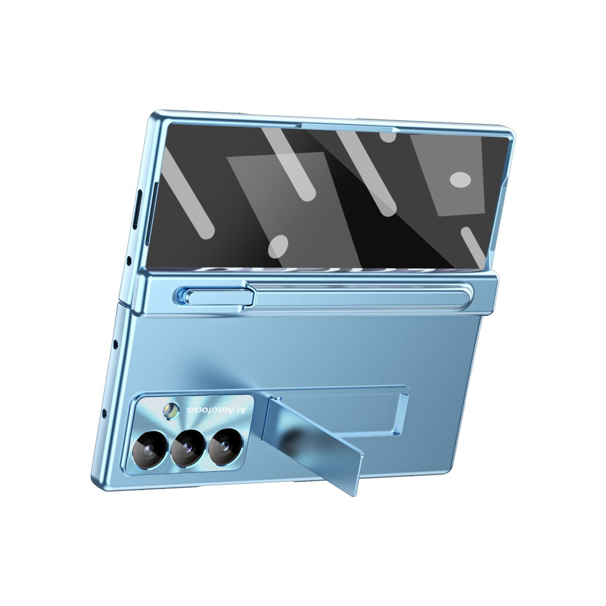 Compatible with Samsung Z Fold8/7/6 phone case, magnetic hinge, pen slot, pen cover, 5/4 full-coverage protective case.