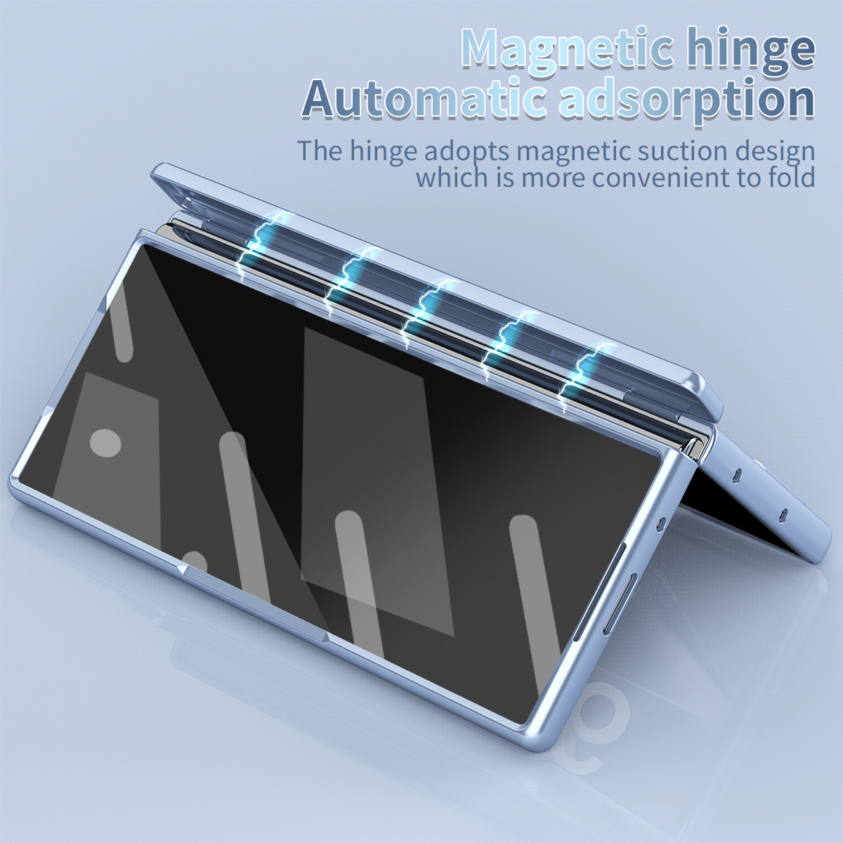 Compatible with Samsung Z Fold8/7 phone case, magnetic hinge, pen slot, wireless charging, Fold6 case, screen protector, full-coverage protective case