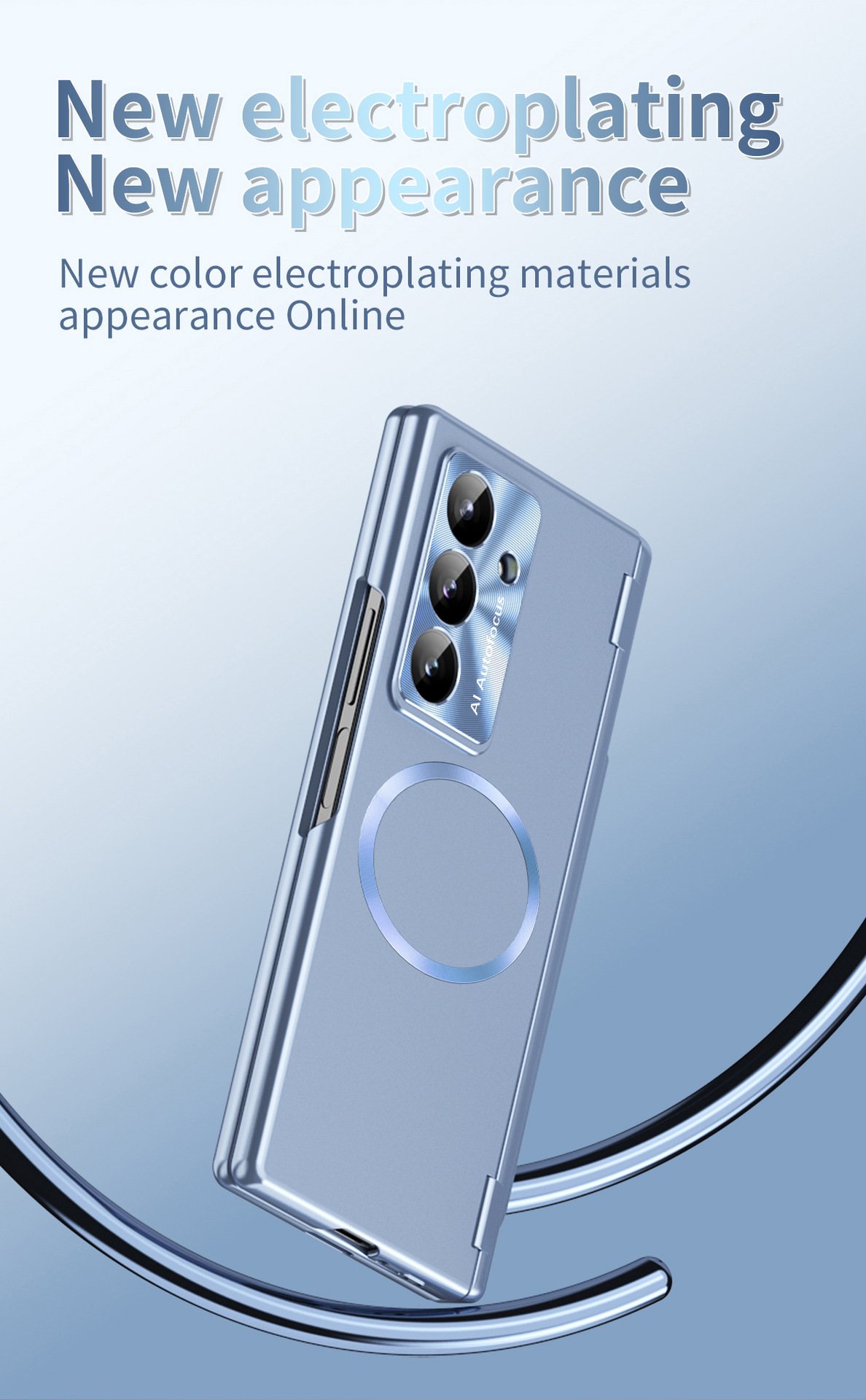 Compatible with Samsung Z Fold8/7 phone case, magnetic hinge, pen slot, wireless charging, Fold6 case, screen protector, full-coverage protective case