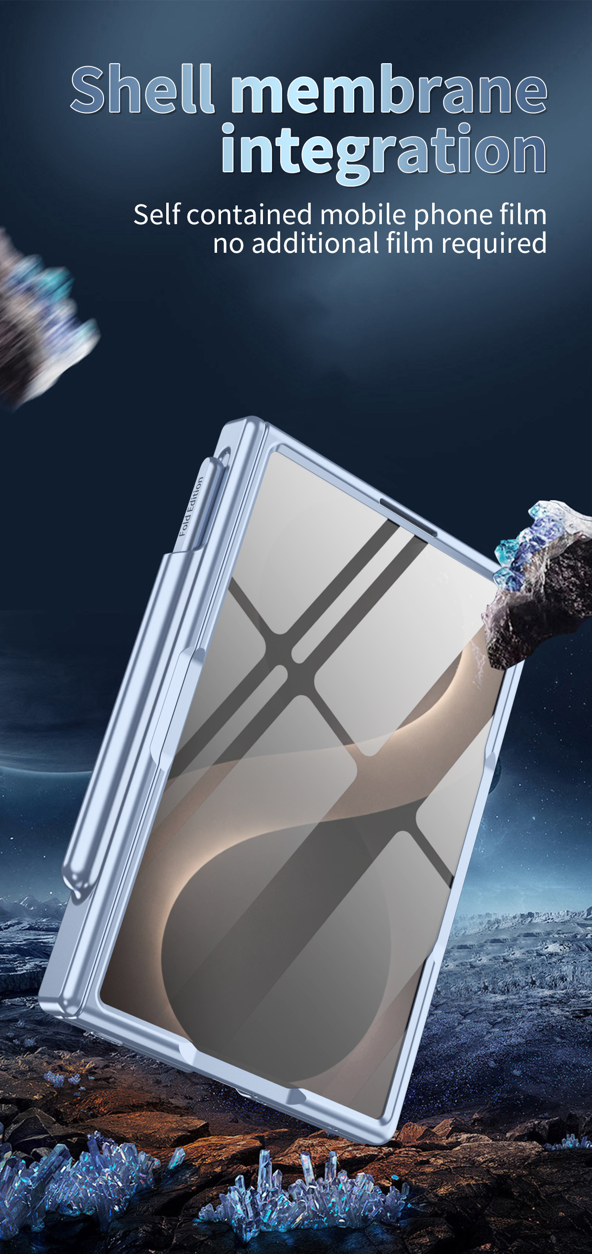 Compatible with Samsung Z Fold8/7 phone case, magnetic hinge, pen slot, wireless charging, Fold6 case, screen protector, full-coverage protective case