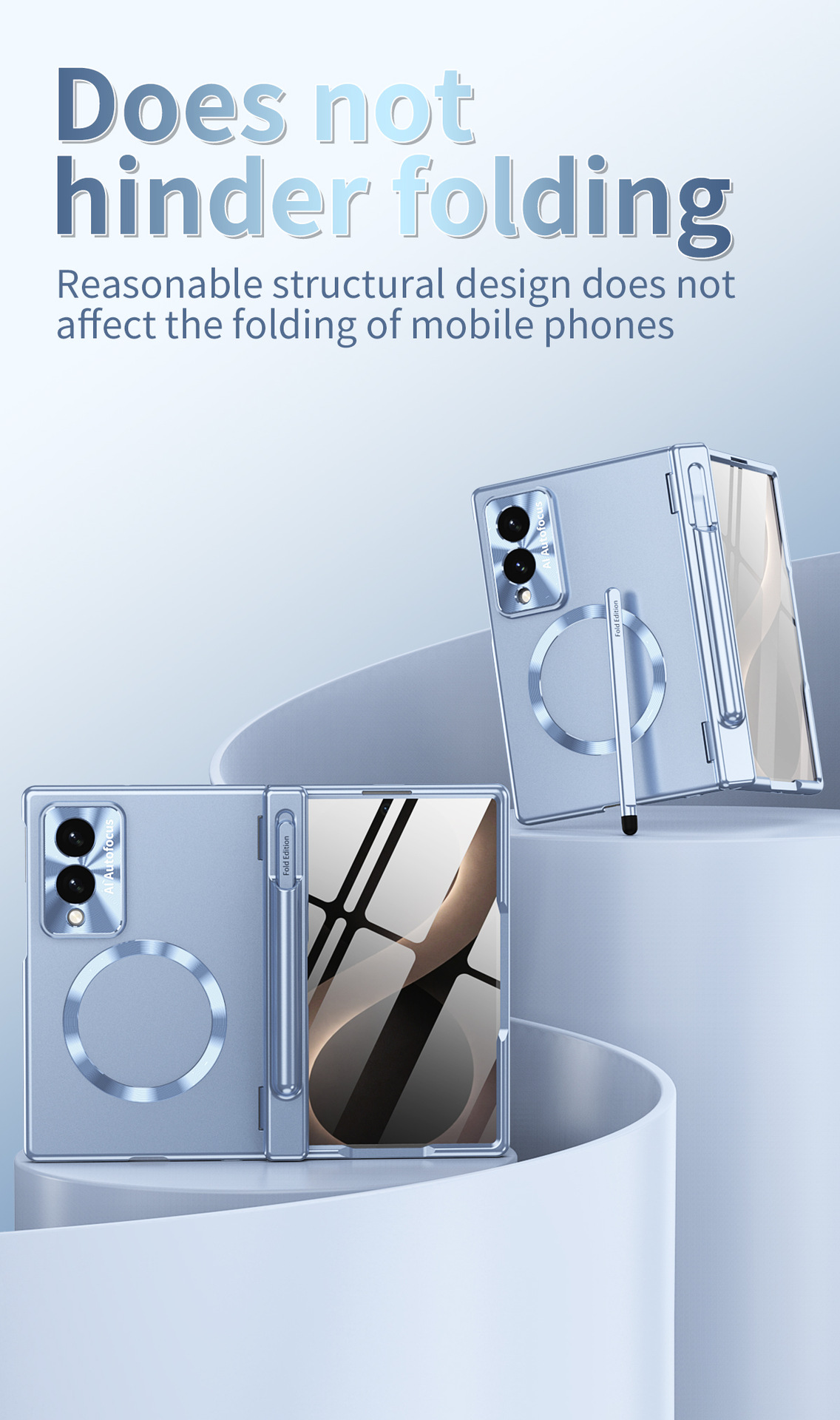 Compatible with Samsung Z Fold8/7 phone case, magnetic hinge, pen slot, wireless charging, Fold6 case, screen protector, full-coverage protective case