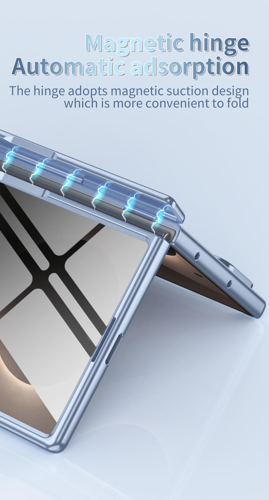 Compatible with Samsung Z Fold8/7 phone case, magnetic hinge, pen slot, wireless charging, Fold6 case, screen protector, full-coverage protective case
