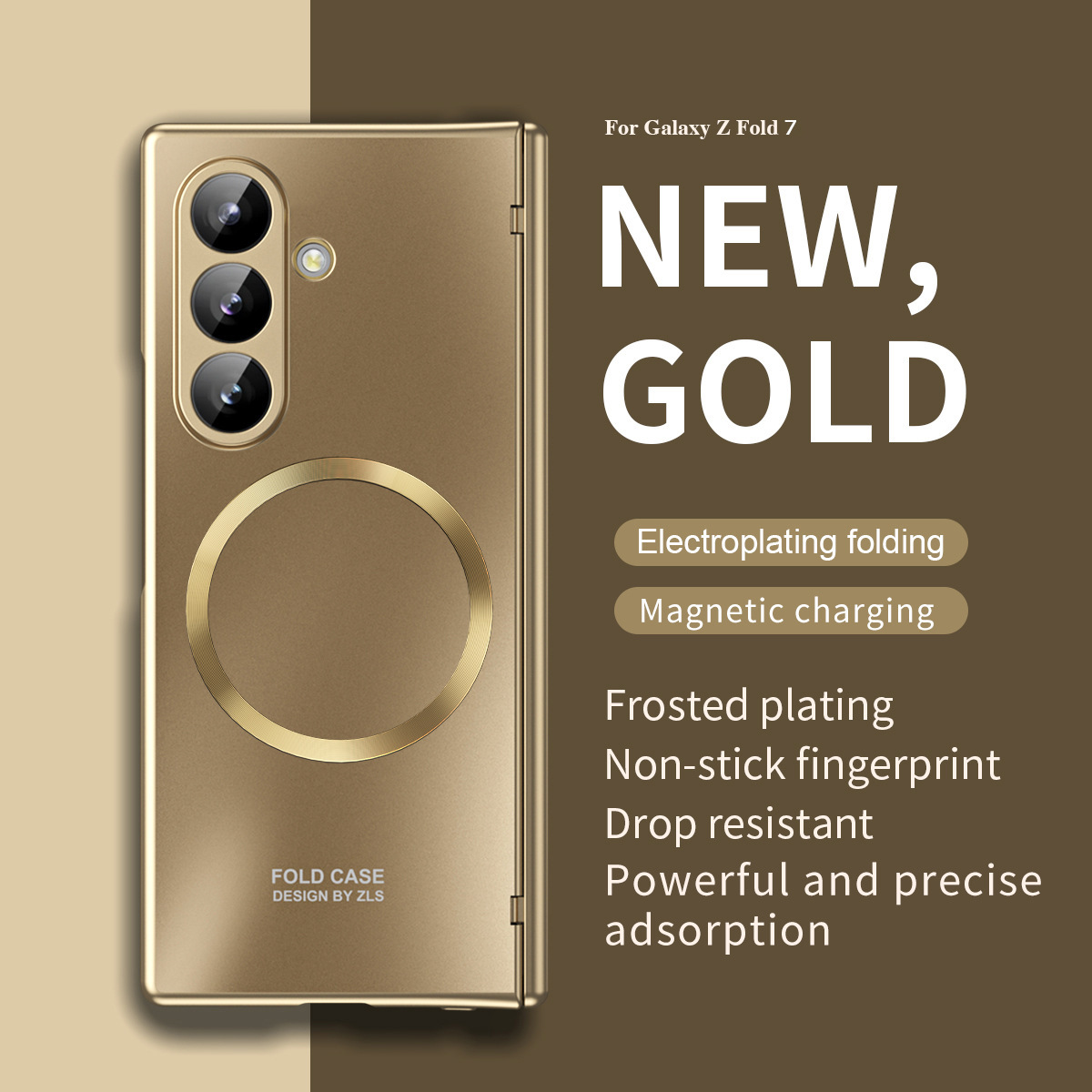 Compatible with Samsung ZFold8 Ultra phone case, 7/6 magnetic case, hinge, full coverage, foldable screen, drop-proof protective case.