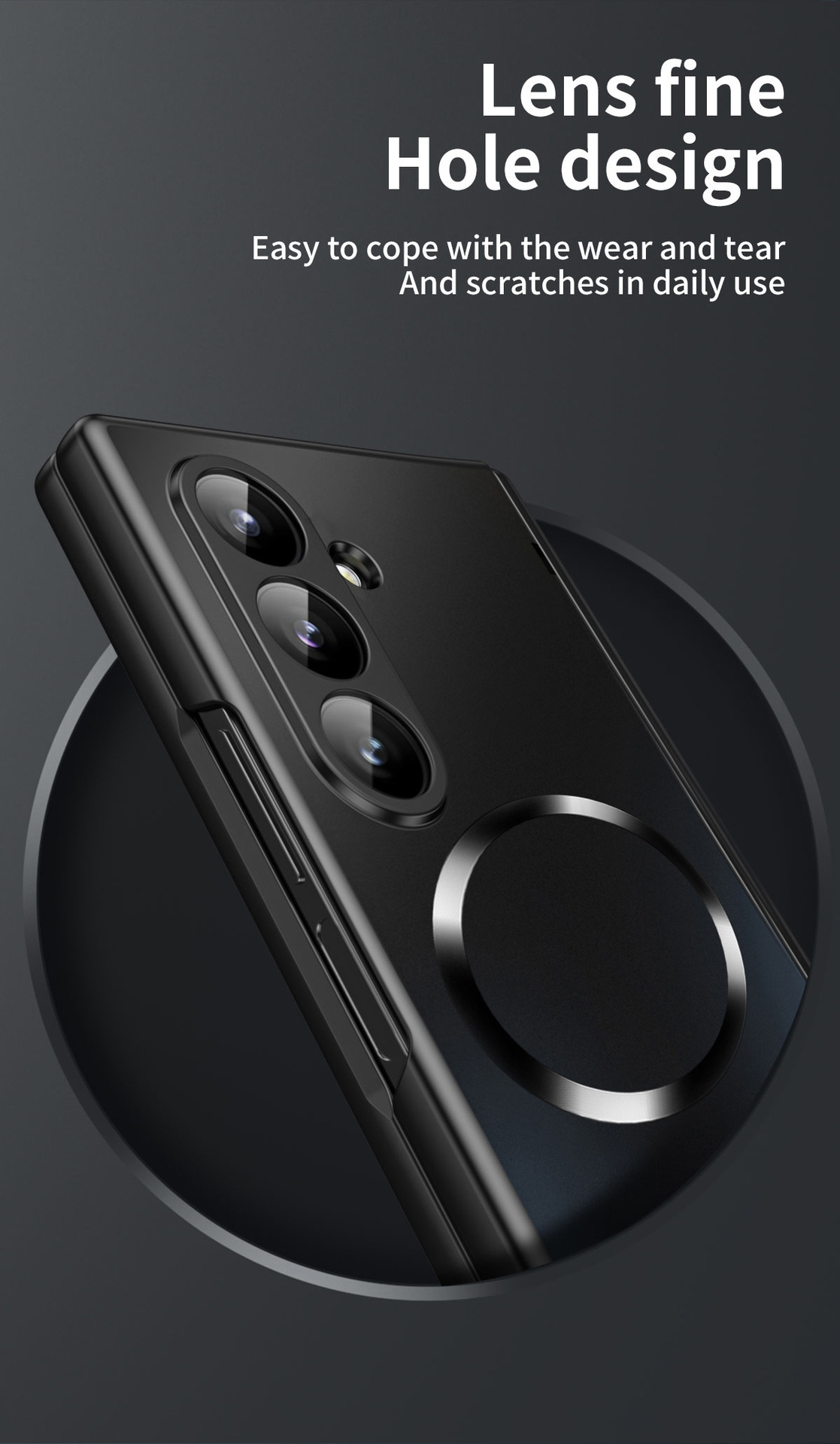 Compatible with Samsung ZFold8 Ultra phone case, 7/6 magnetic case, hinge, full coverage, foldable screen, drop-proof protective case.