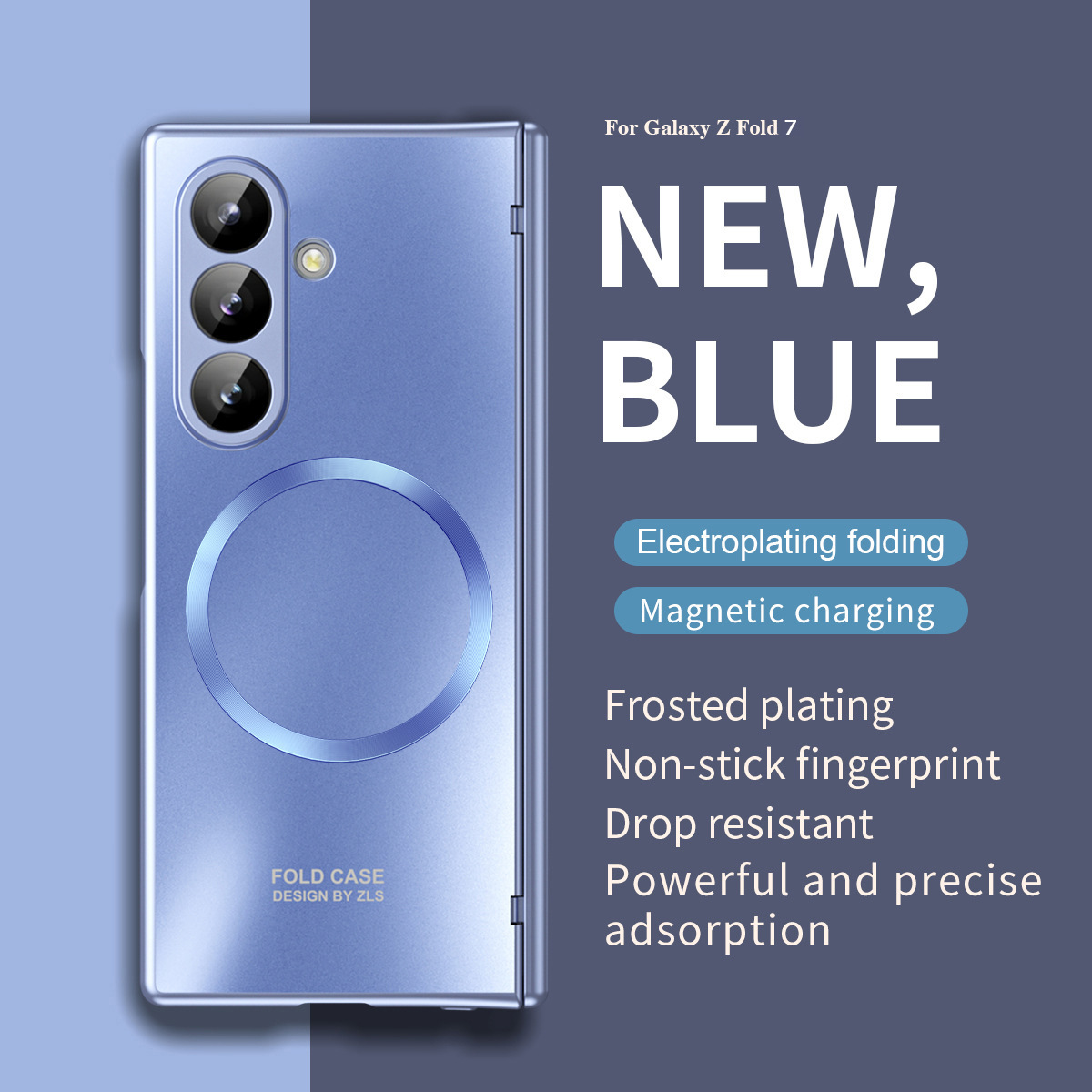 Compatible with Samsung ZFold8 Ultra phone case, 7/6 magnetic case, hinge, full coverage, foldable screen, drop-proof protective case.