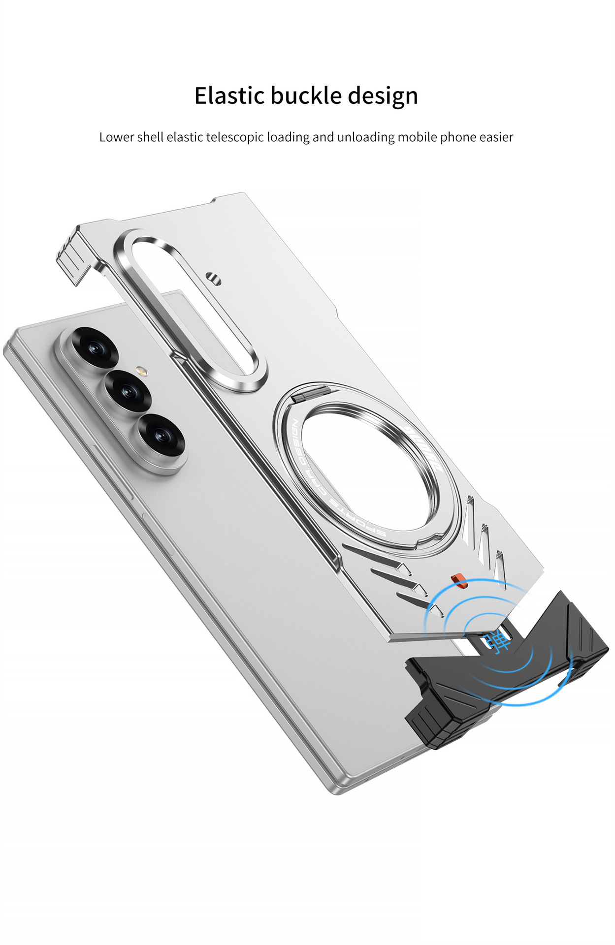 Compatible with Samsung Z Fold7/6 phone case, metal magnetic 360° rotating stand, heat dissipation and drop protection case, cross-border e-commerce.