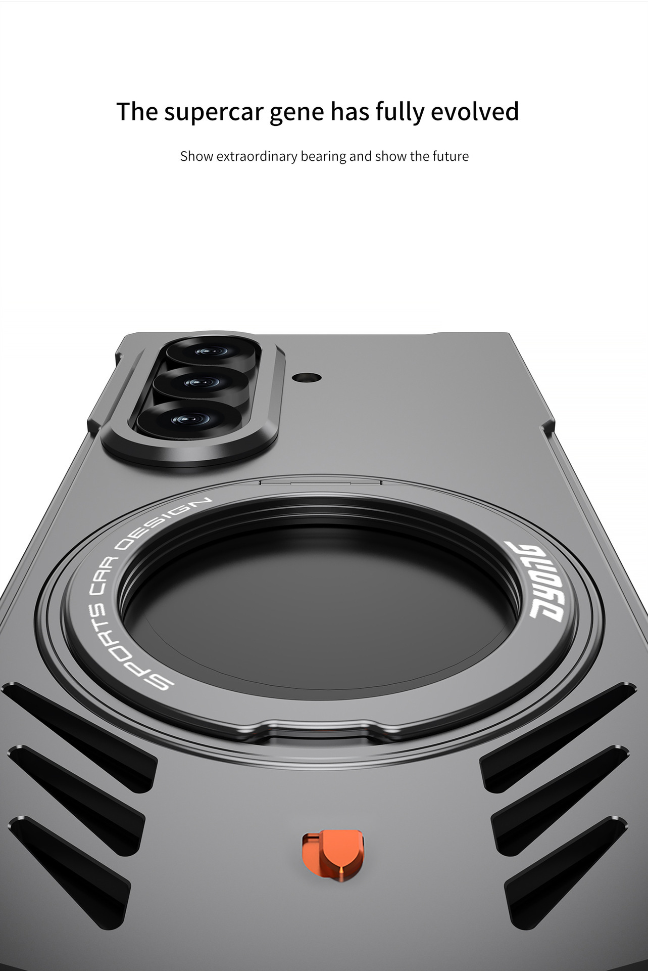 Compatible with Samsung Z Fold7/6 phone case, metal magnetic 360° rotating stand, heat dissipation and drop protection case, cross-border e-commerce.