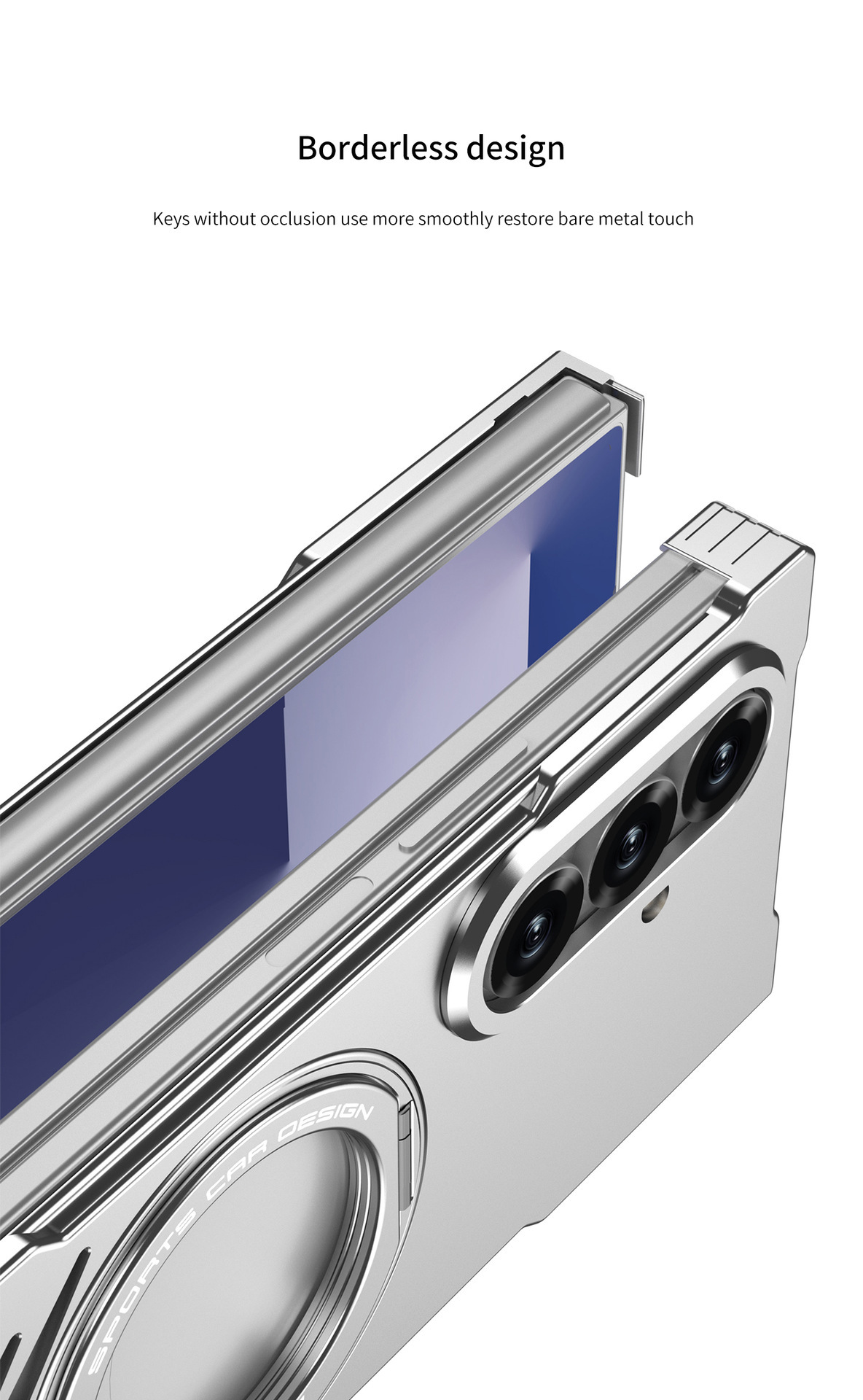 Compatible with Samsung Z Fold7/6 phone case, metal magnetic 360° rotating stand, heat dissipation and drop protection case, cross-border e-commerce.