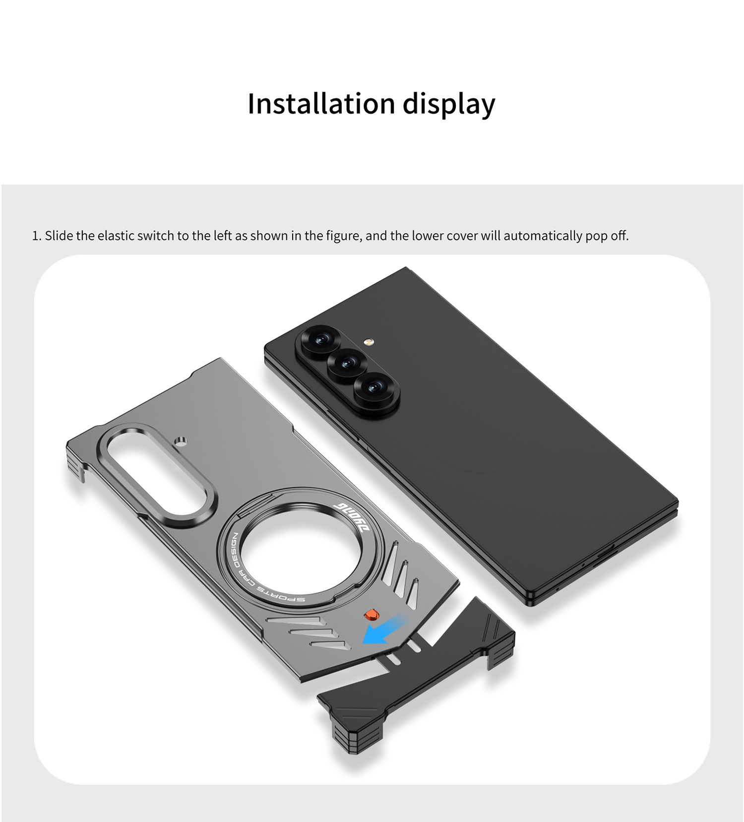 Compatible with Samsung Z Fold7/6 phone case, metal magnetic 360° rotating stand, heat dissipation and drop protection case, cross-border e-commerce.
