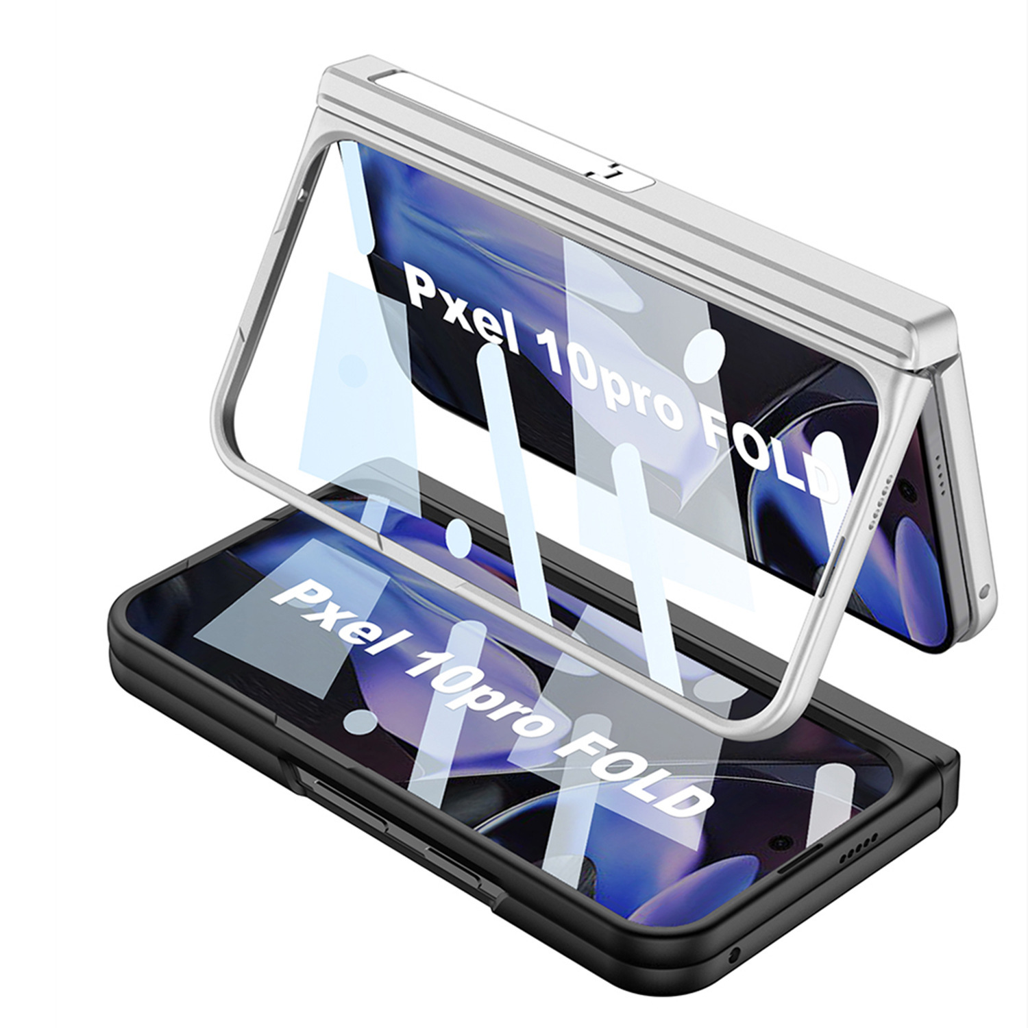 Compatible with Google Pixel 10 Pro Fold phone case, magnetic hinge stand, full coverage, 9p shockproof protective case