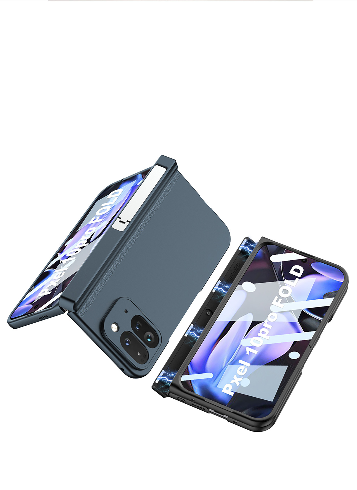 Compatible with Google Pixel 10 Pro Fold phone case, magnetic hinge stand, full coverage, 9p shockproof protective case