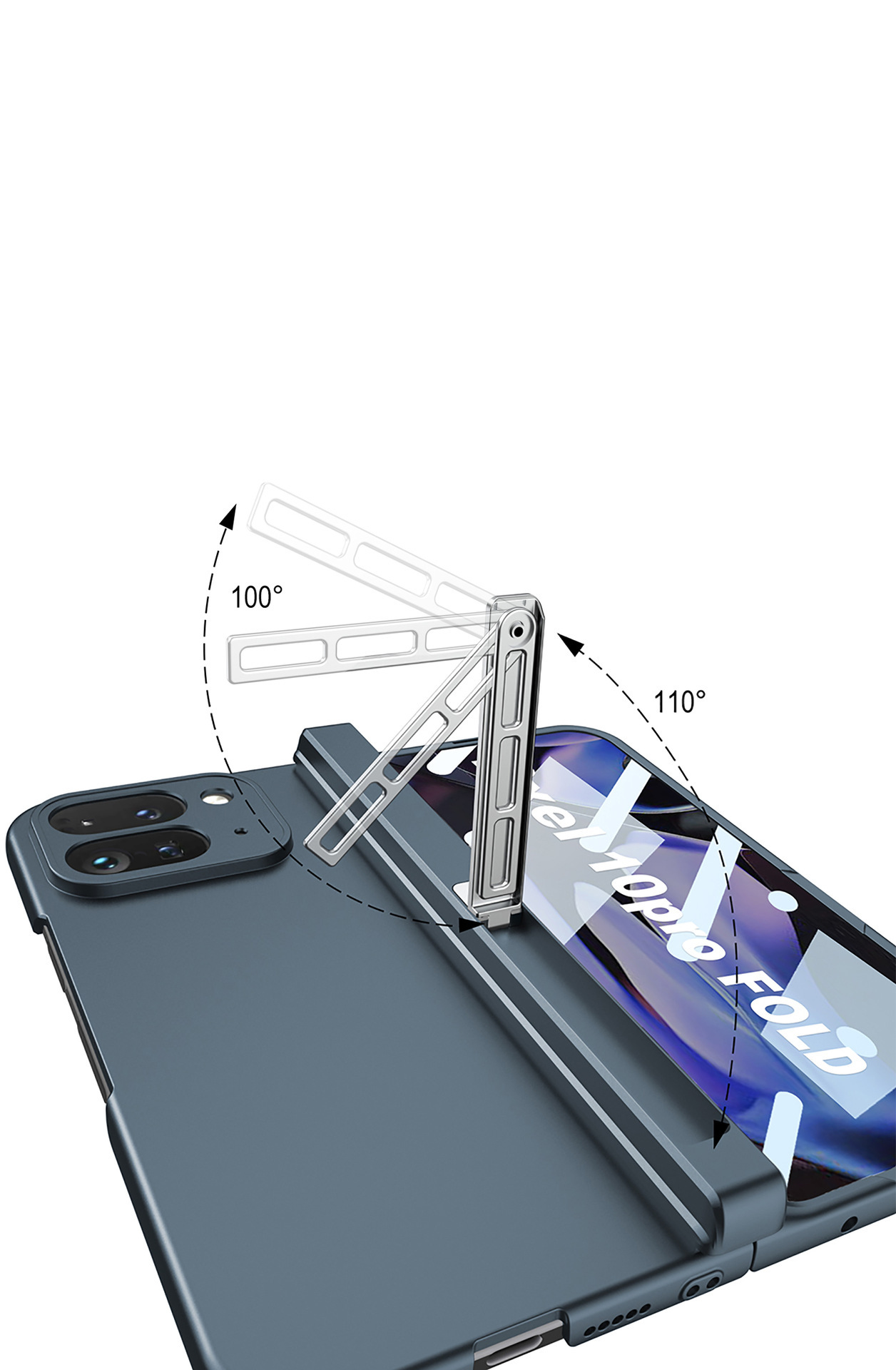 Compatible with Google Pixel 10 Pro Fold phone case, magnetic hinge stand, full coverage, 9p shockproof protective case