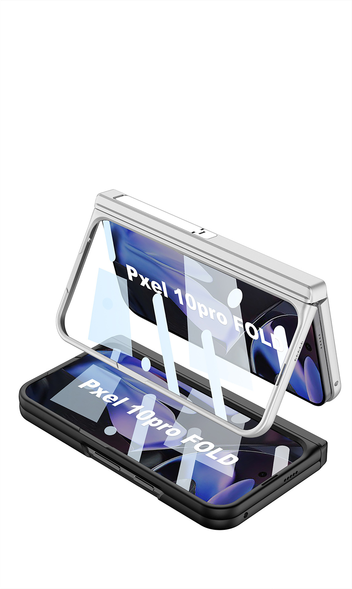 Compatible with Google Pixel 10 Pro Fold phone case, magnetic hinge stand, full coverage, 9p shockproof protective case