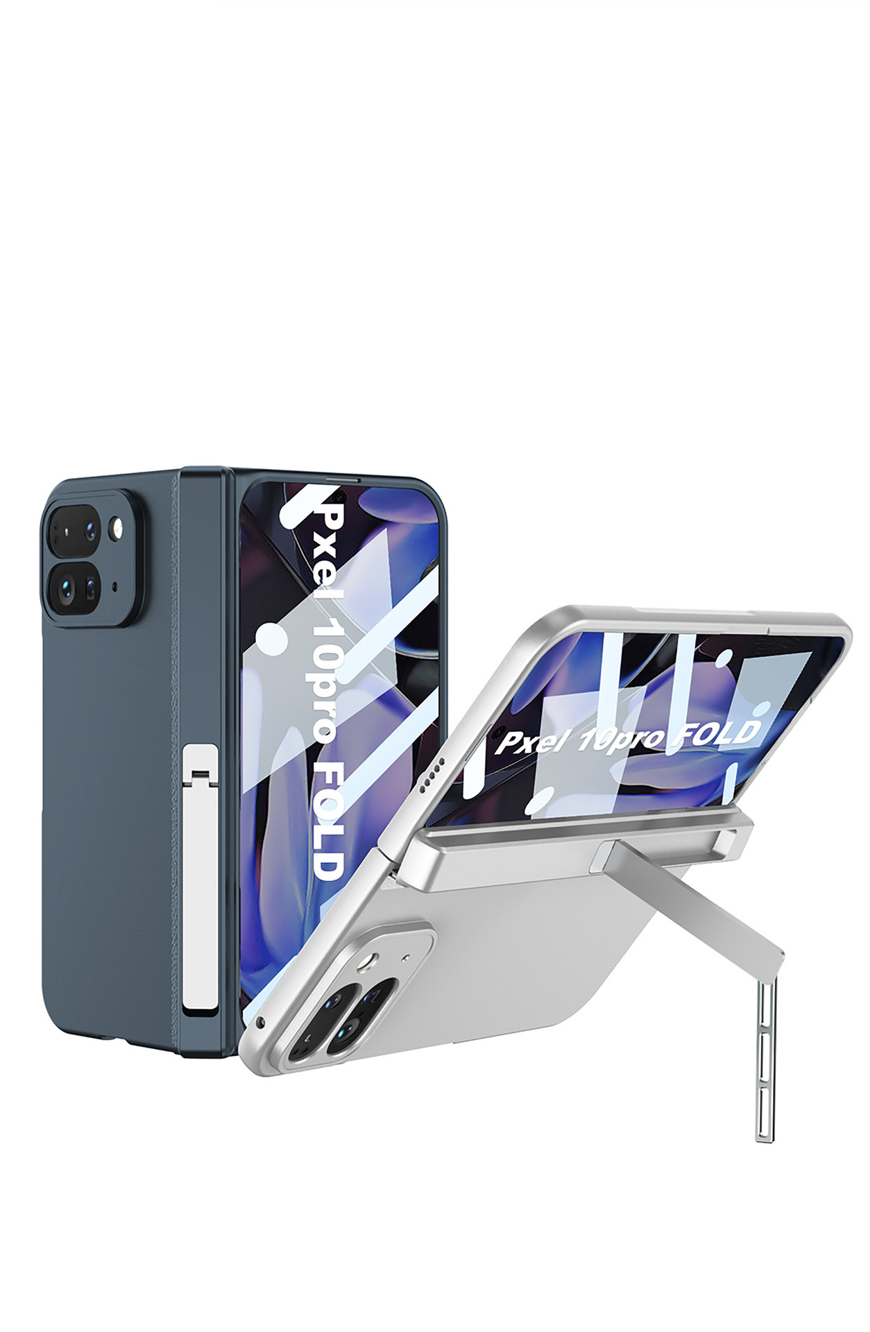 Compatible with Google Pixel 10 Pro Fold phone case, magnetic hinge stand, full coverage, 9p shockproof protective case