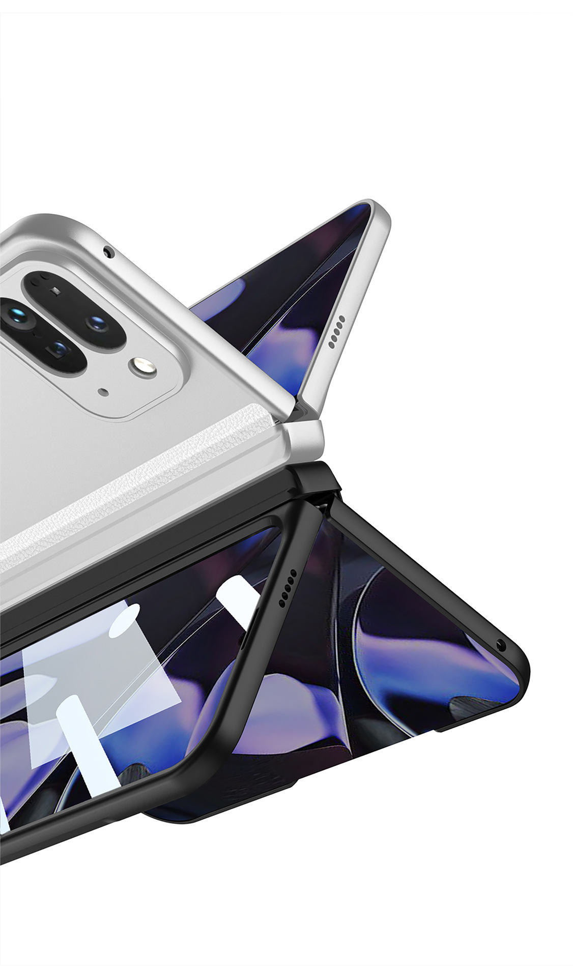 Compatible with Google Pixel 10 Pro Fold phone case, magnetic hinge stand, full coverage, 9p shockproof protective case