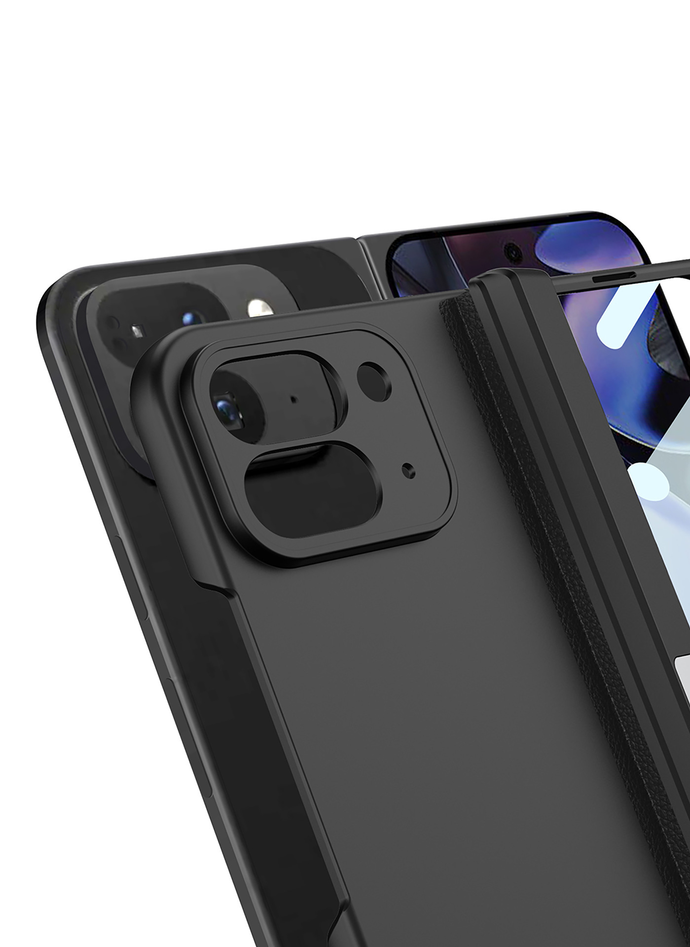 Compatible with Google Pixel 10 Pro Fold phone case, magnetic hinge stand, full coverage, 9p shockproof protective case