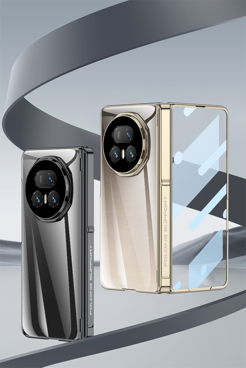 Suitable for Honor Magic V5 phone case with electroplated transparent magnetic hinge side bracket, privacy film, full coverage protection