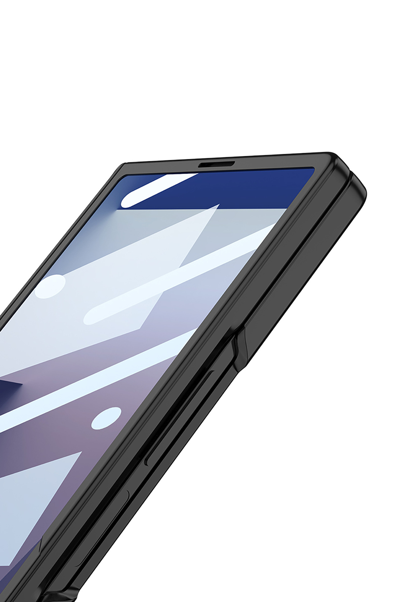 Compatible Samsung Z Fold7 phone case with magnetic hinge, pen slot, pen holder, full-coverage protective case and shockproof design.
