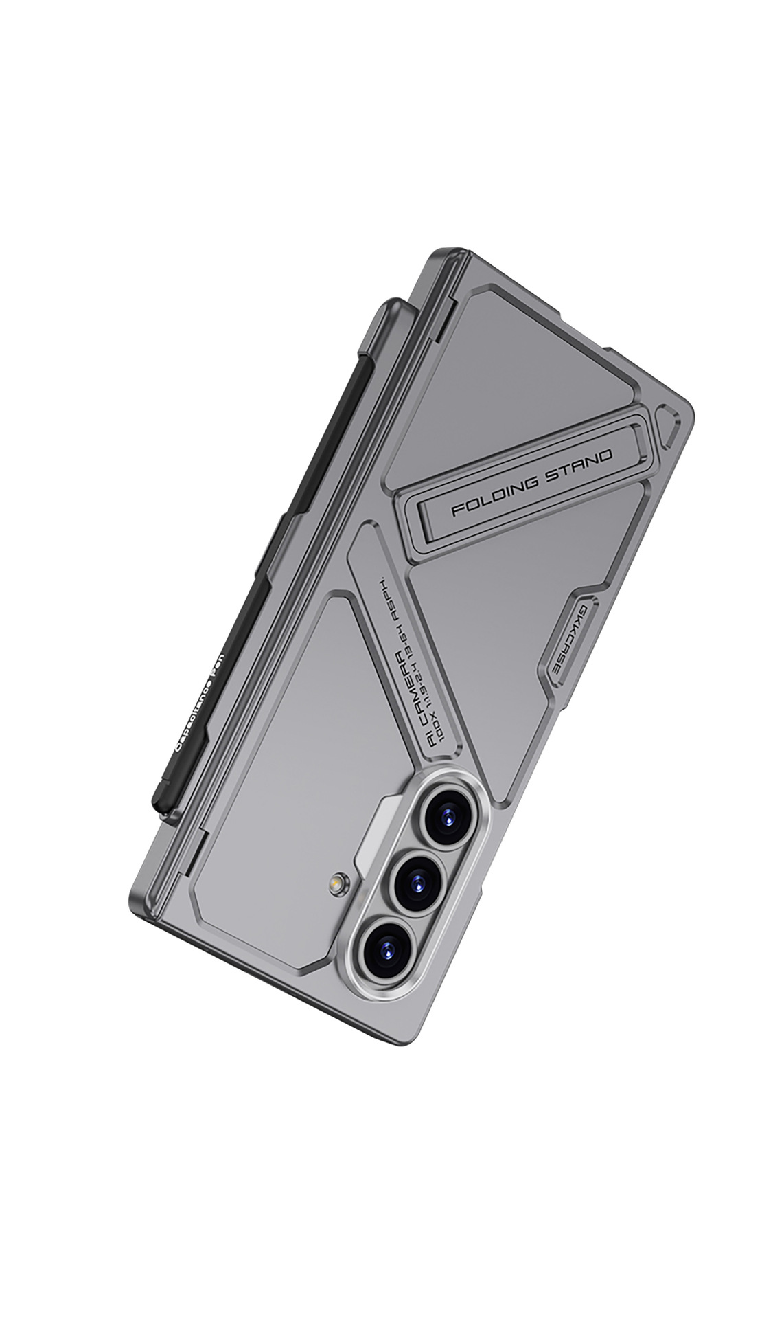 Compatible Samsung Z Fold7 phone case with magnetic hinge, pen slot, pen holder, full-coverage protective case and shockproof design.