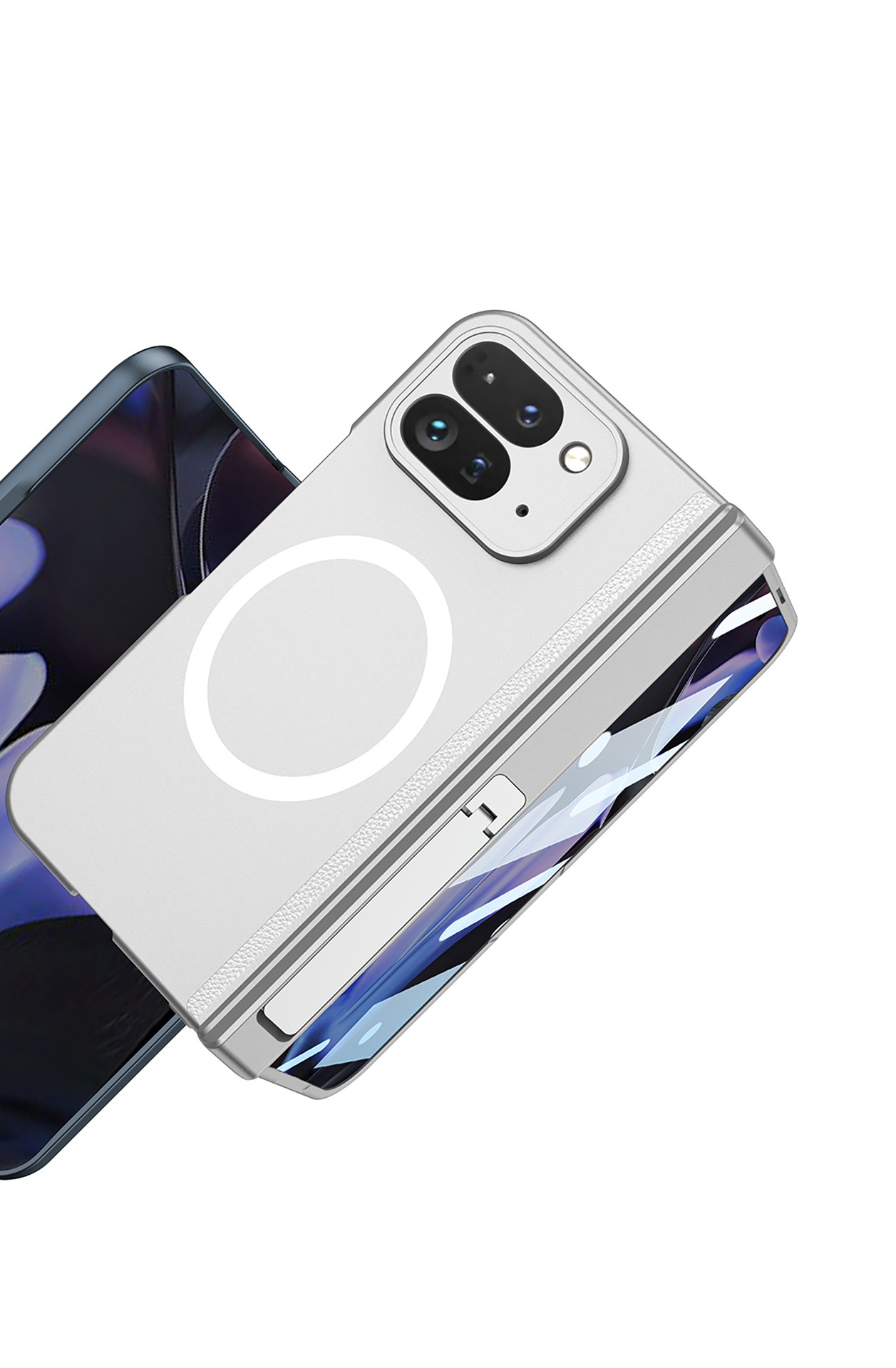 Compatible with Google Pixel 10 Pro Fold phone case, wireless charging, magnetic hinge, foldable screen protector, full coverage
