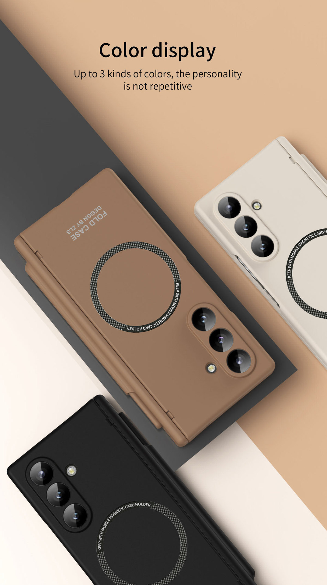 Compatible with Samsung Z Fold8/7 phone case, 6/5 magnetic charging pen slot hinge case, full coverage drop protection case