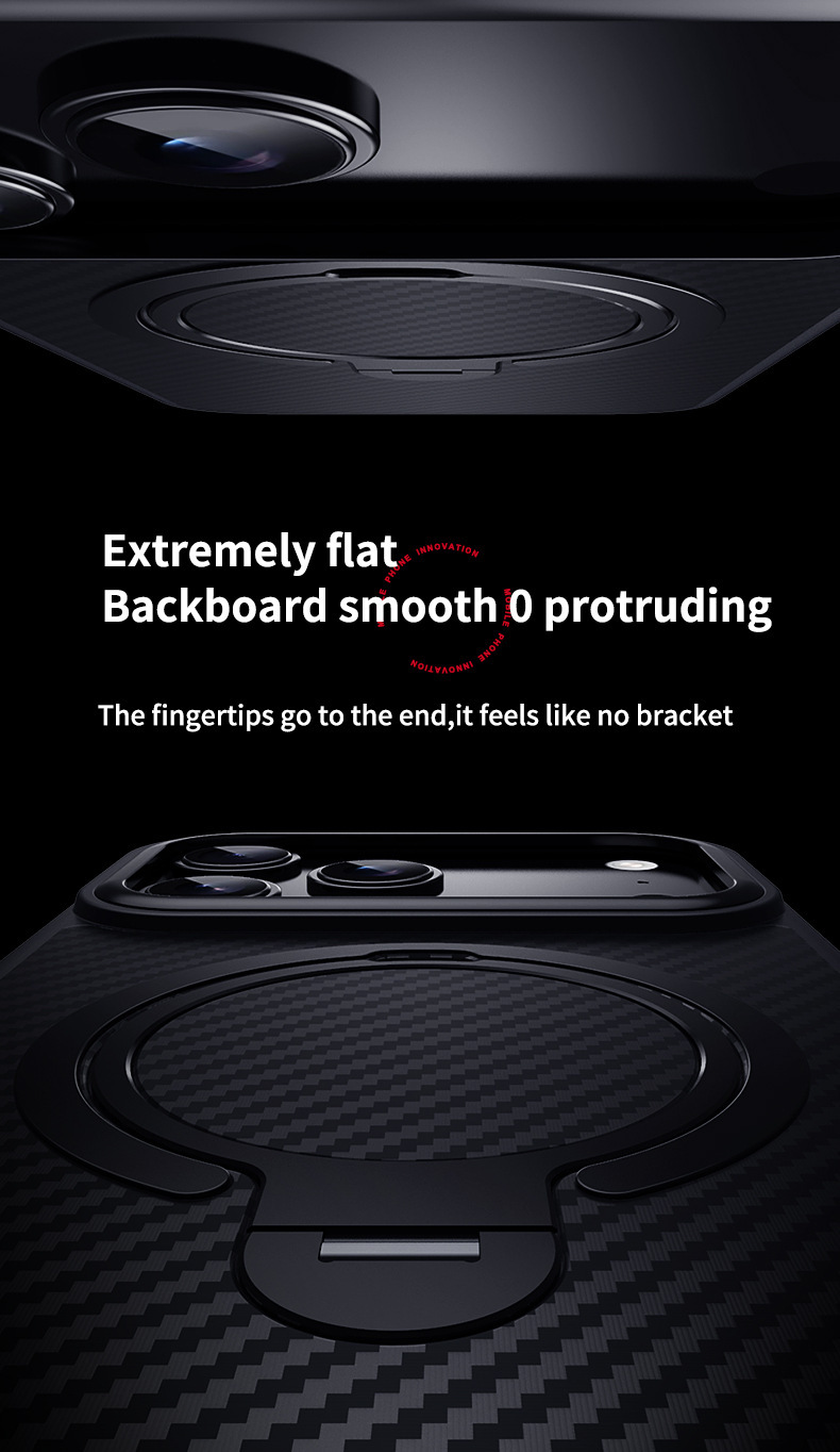 Compatible with Apple 17 Air, 16 Pro Max magnetic rotating stand, 15 Plus carbon fiber textured protective case, 14