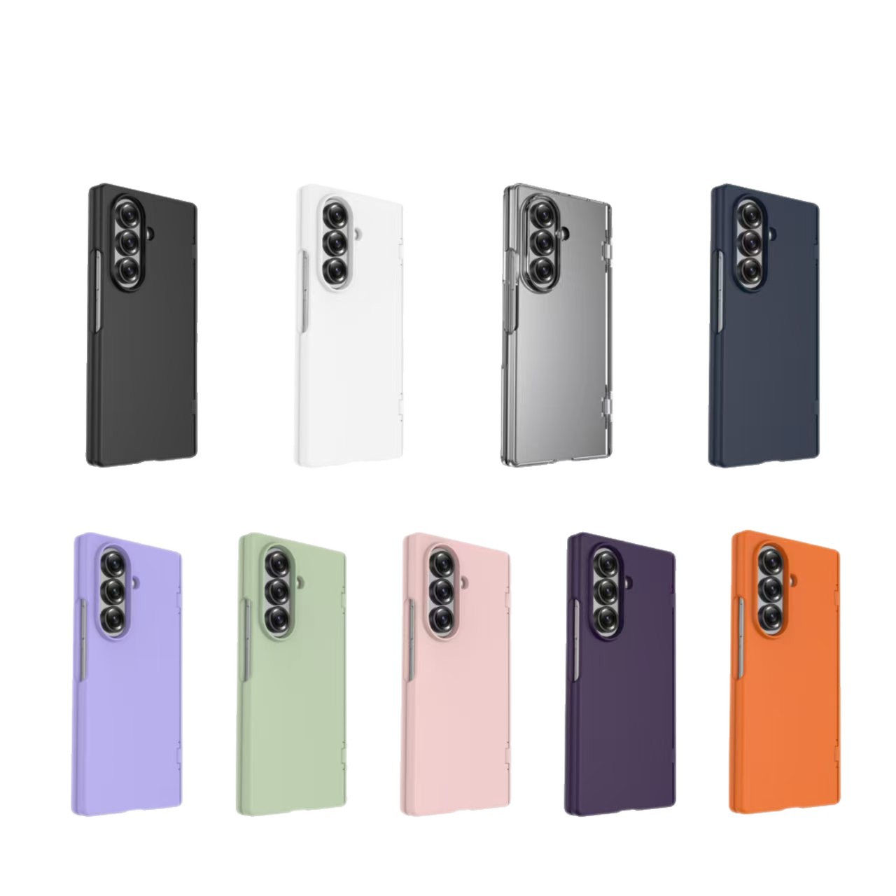 Compatible with Samsung Z Fold7 phone case, fold6 spring hinge case, one-piece transparent full-coverage shockproof protective case