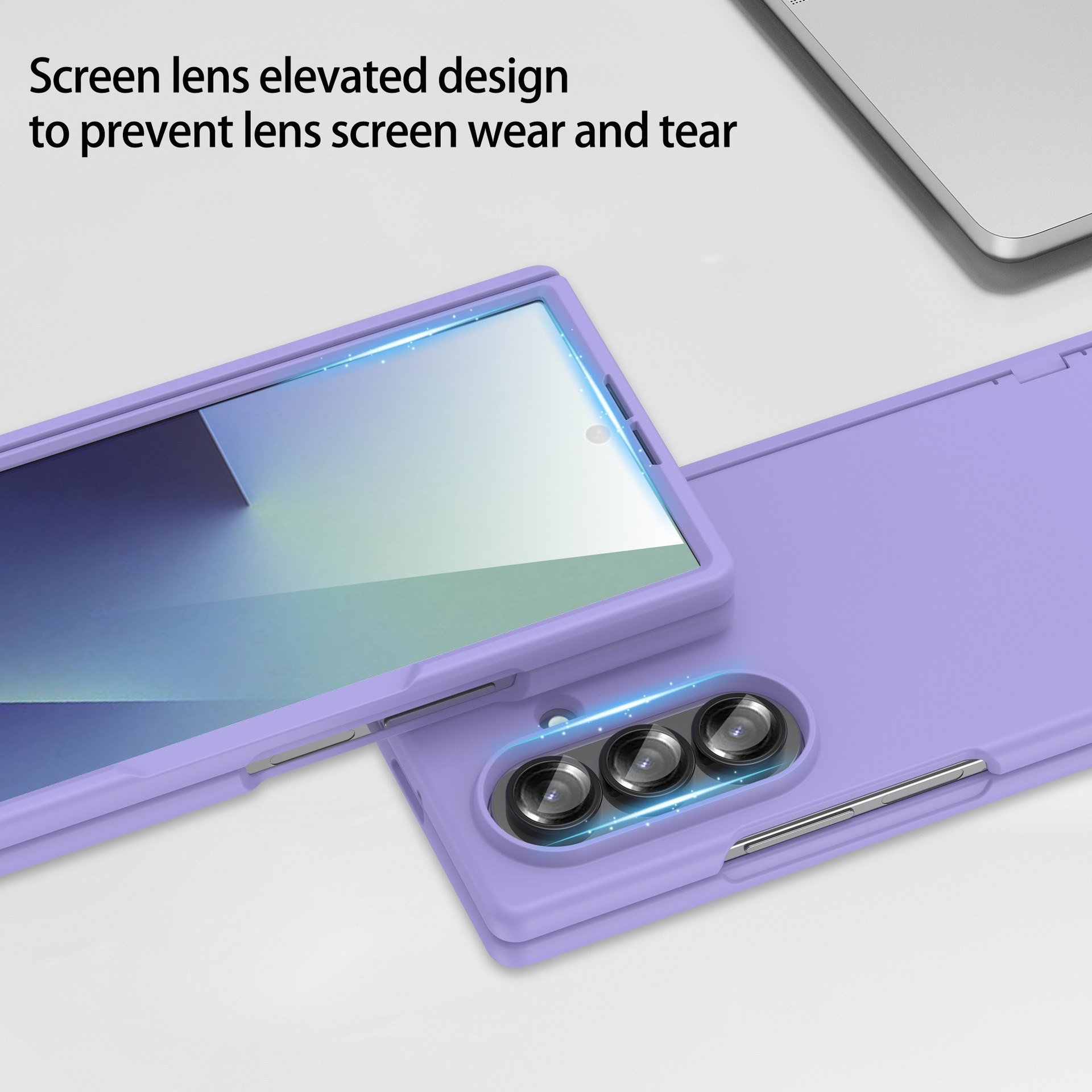 Compatible with Samsung Z Fold7 phone case, fold6 spring hinge case, one-piece transparent full-coverage shockproof protective case