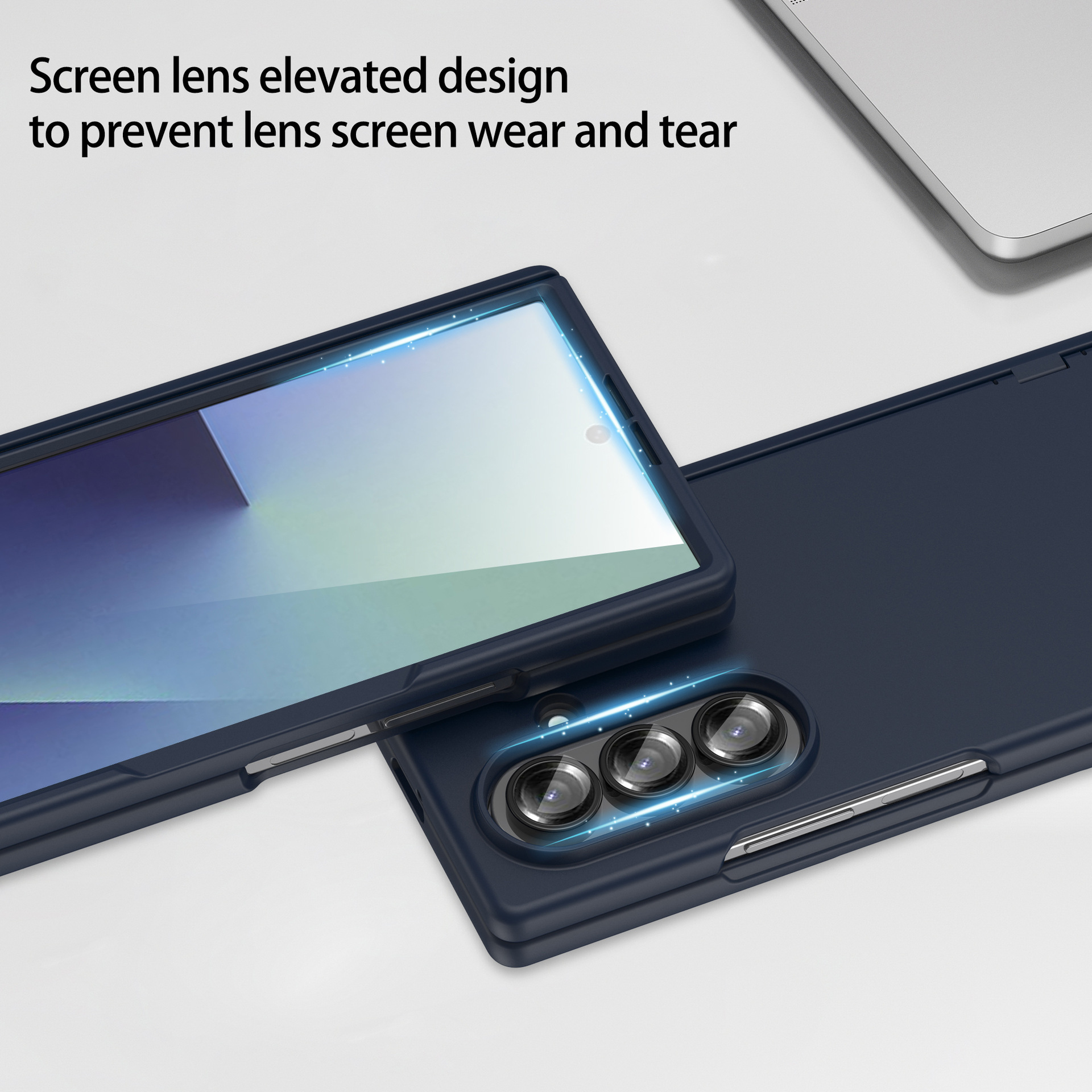 Compatible with Samsung Z Fold7 phone case, fold6 spring hinge case, one-piece transparent full-coverage shockproof protective case