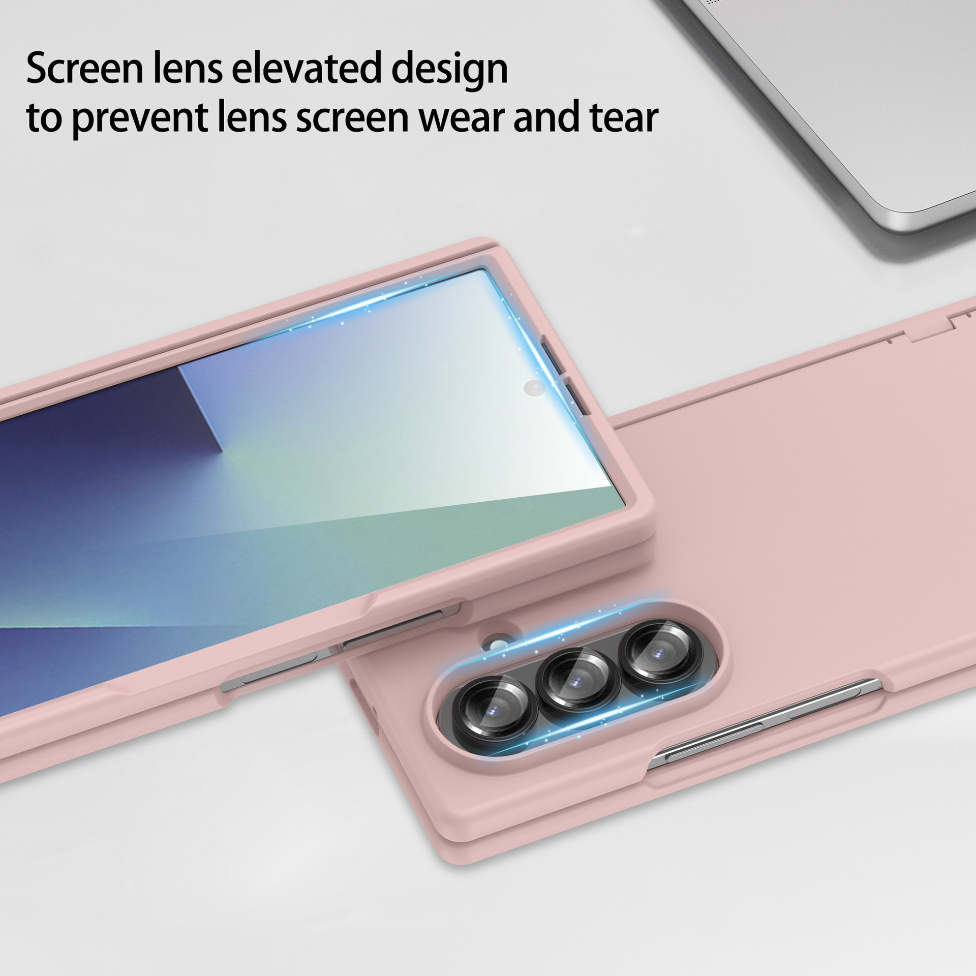 Compatible with Samsung Z Fold7 phone case, fold6 spring hinge case, one-piece transparent full-coverage shockproof protective case