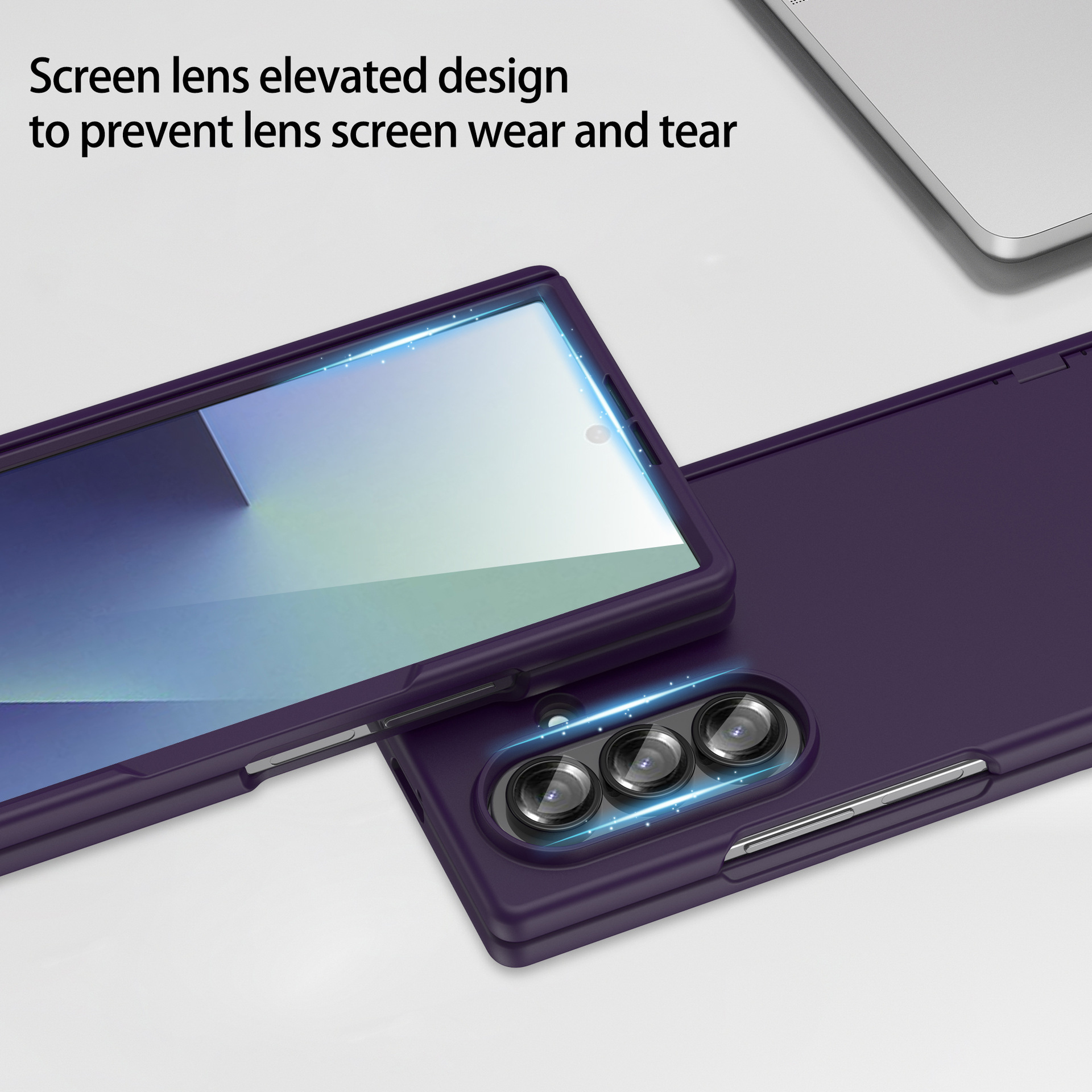 Compatible with Samsung Z Fold7 phone case, fold6 spring hinge case, one-piece transparent full-coverage shockproof protective case