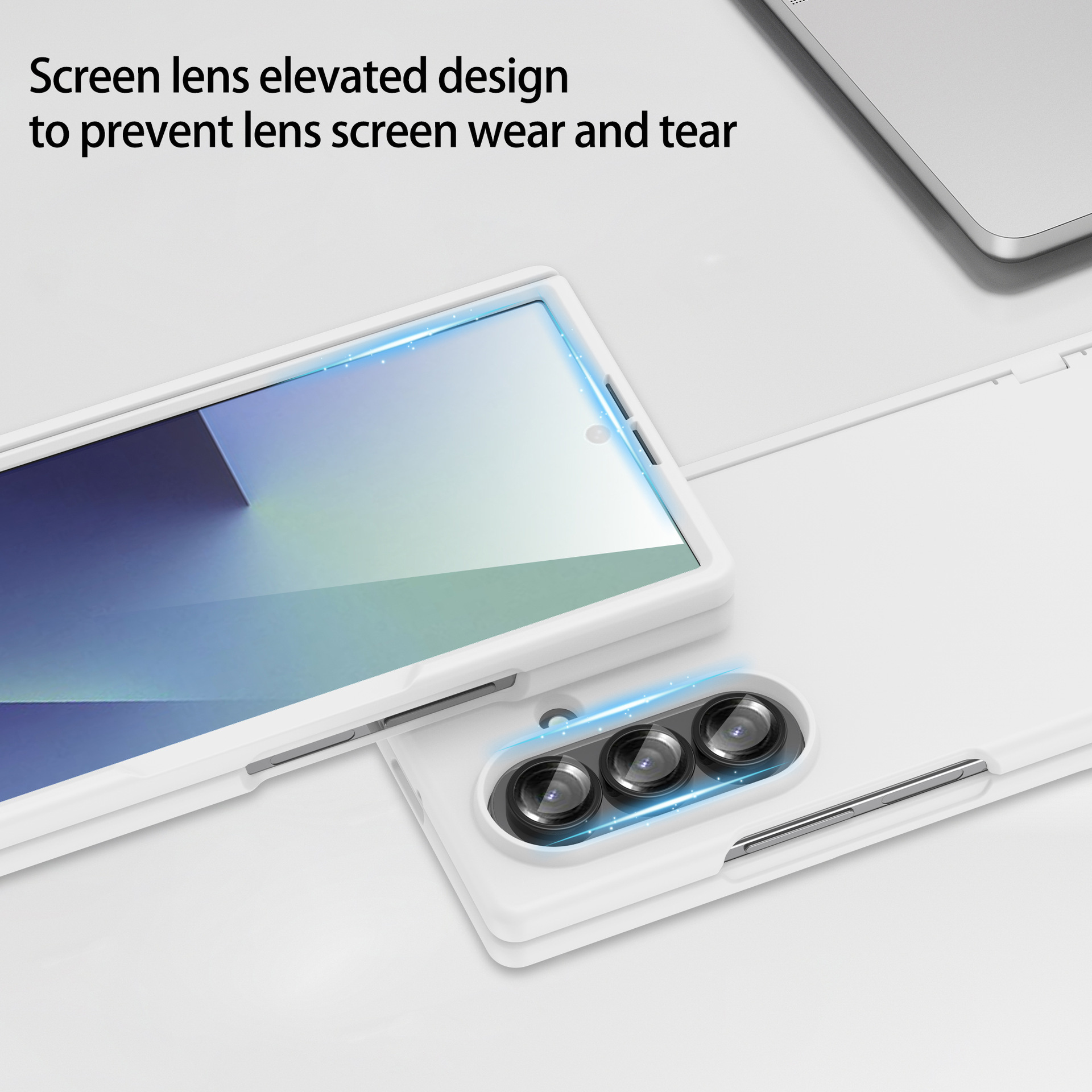 Compatible with Samsung Z Fold7 phone case, fold6 spring hinge case, one-piece transparent full-coverage shockproof protective case