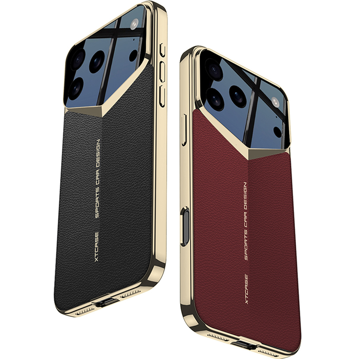 iPhone 17 Pro Max Phone Case, Electroplated Vegan Leather, Ultra-Thin Full Coverage Protective Case