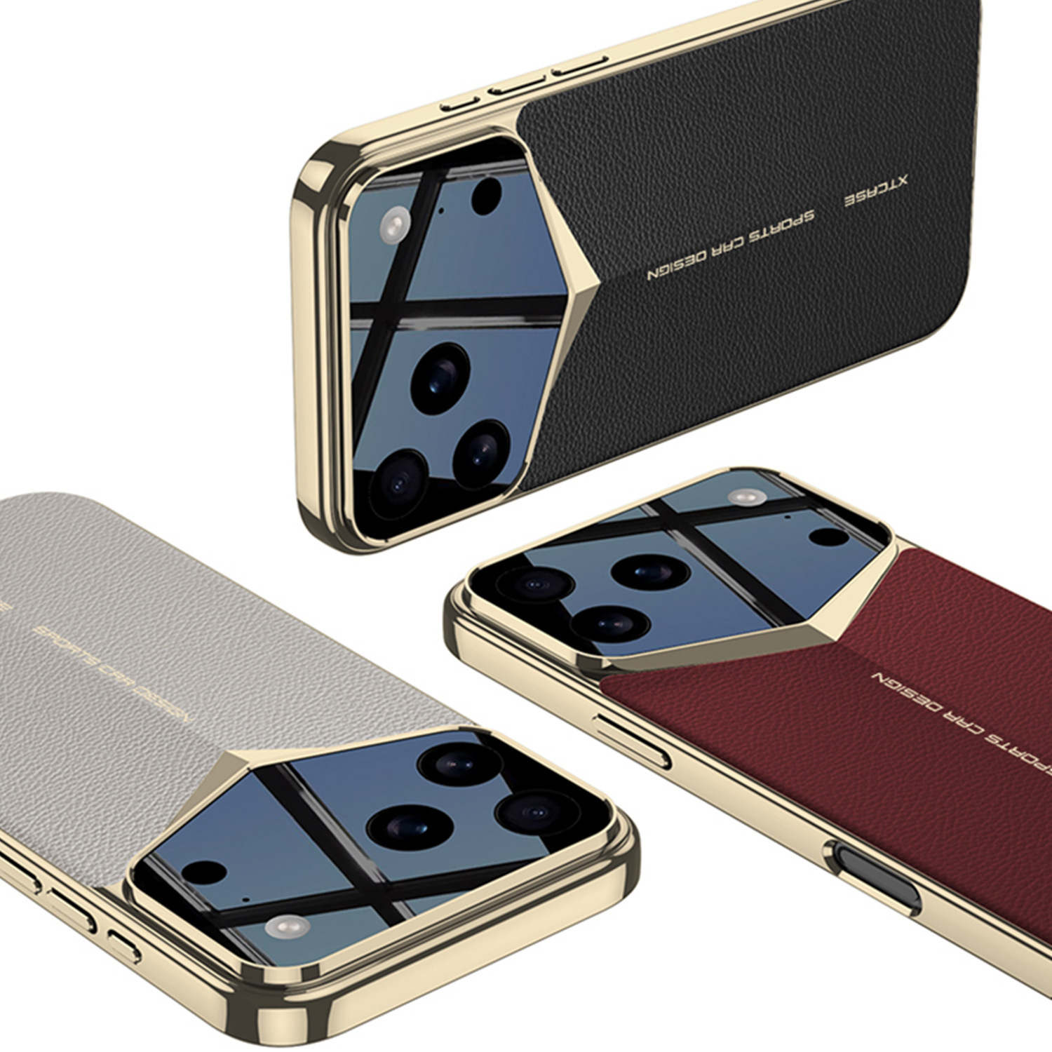 iPhone 17 Pro Max Phone Case, Electroplated Vegan Leather, Ultra-Thin Full Coverage Protective Case