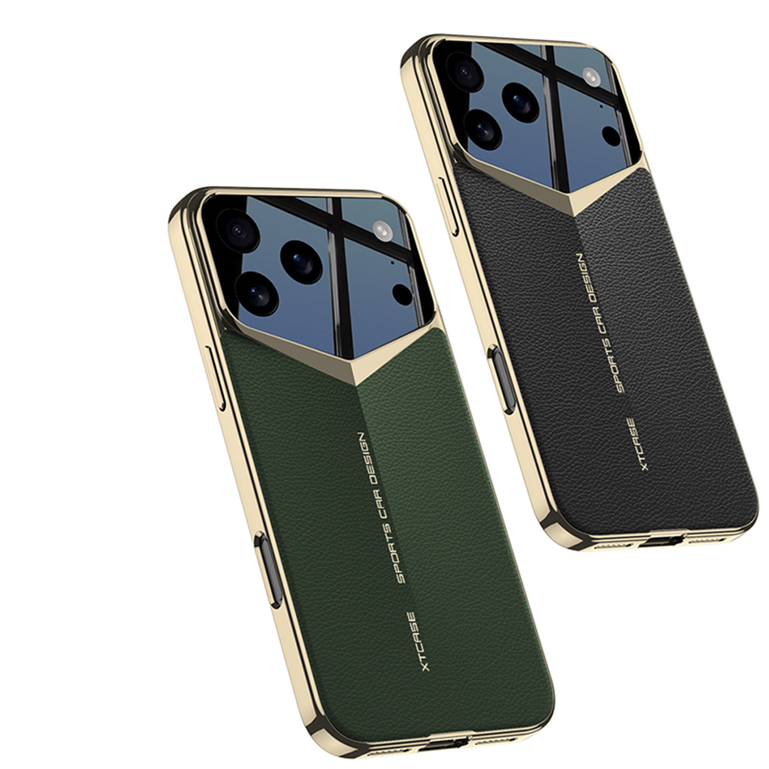 iPhone 17 Pro Max Phone Case, Electroplated Vegan Leather, Ultra-Thin Full Coverage Protective Case