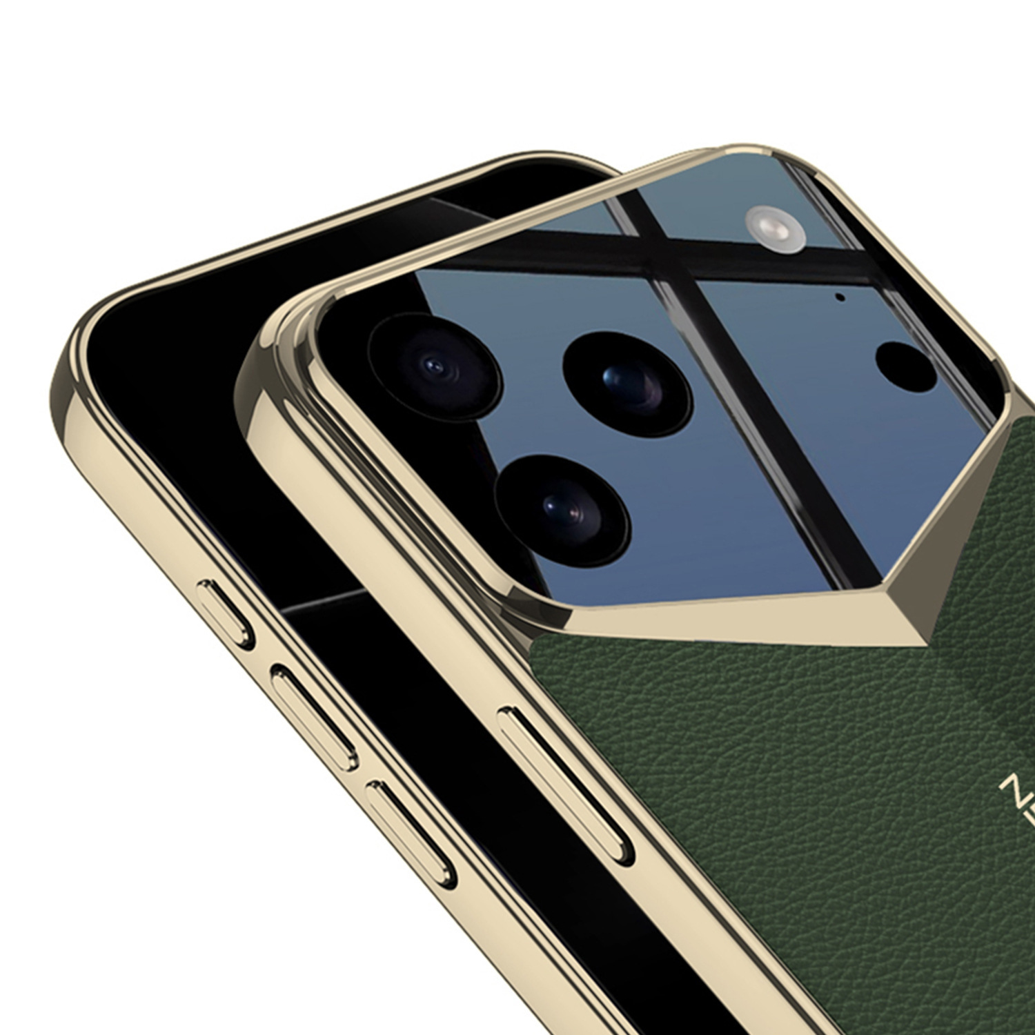 iPhone 17 Pro Max Phone Case, Electroplated Vegan Leather, Ultra-Thin Full Coverage Protective Case