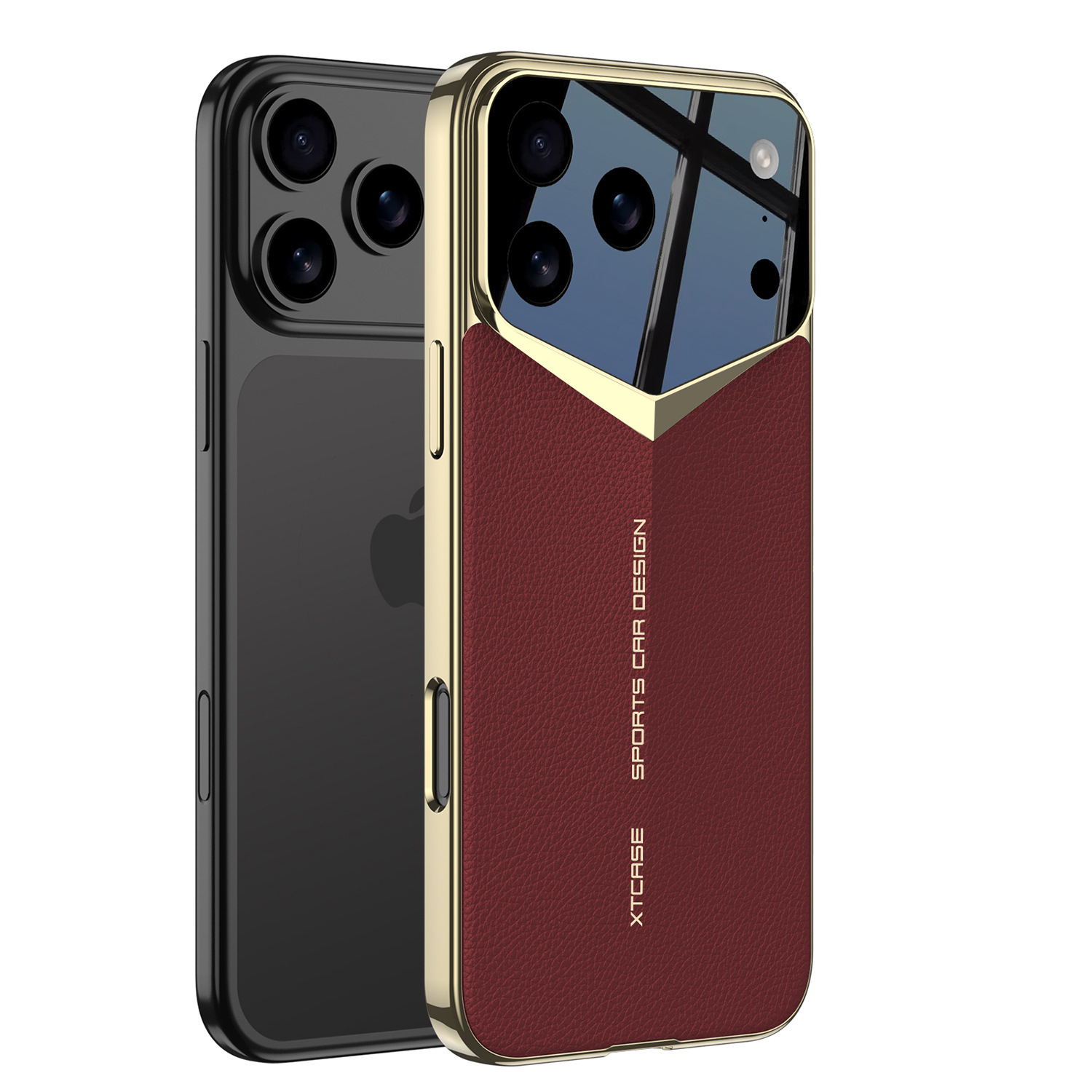 iPhone 17 Pro Max Phone Case, Electroplated Vegan Leather, Ultra-Thin Full Coverage Protective Case