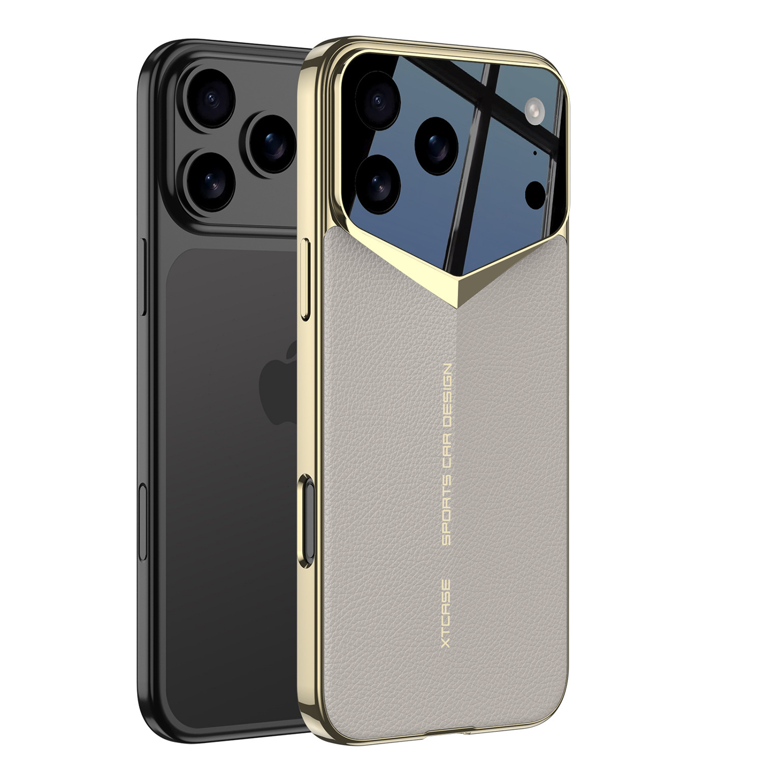 iPhone 17 Pro Max Phone Case, Electroplated Vegan Leather, Ultra-Thin Full Coverage Protective Case